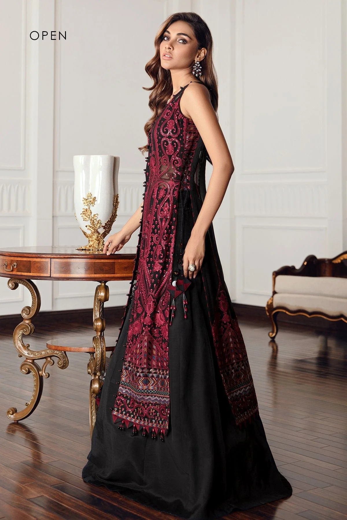 Jazmin Eid Festive Chiffon Collection 2021 – Black Rococo - Image 2