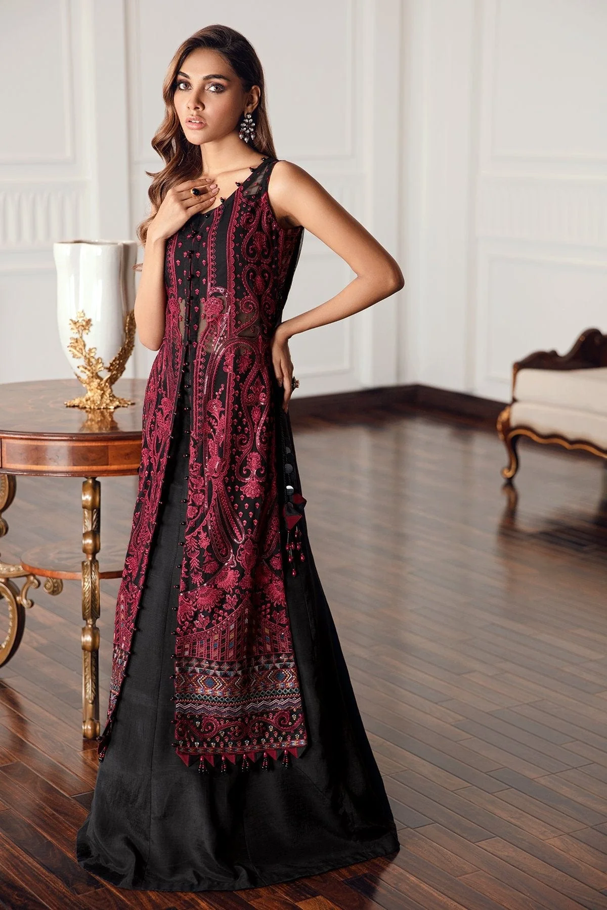 Jazmin Eid Festive Chiffon Collection 2021 – Black Rococo - Image 6