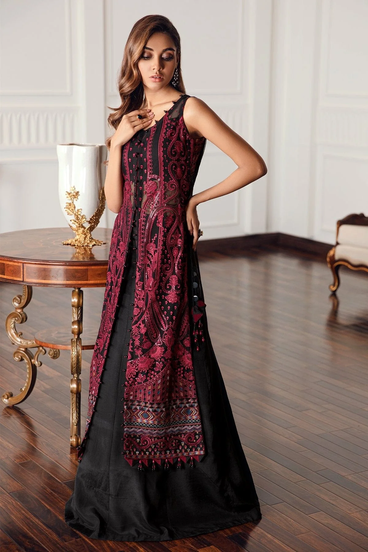 Jazmin Eid Festive Chiffon Collection 2021 – Black Rococo - Image 7