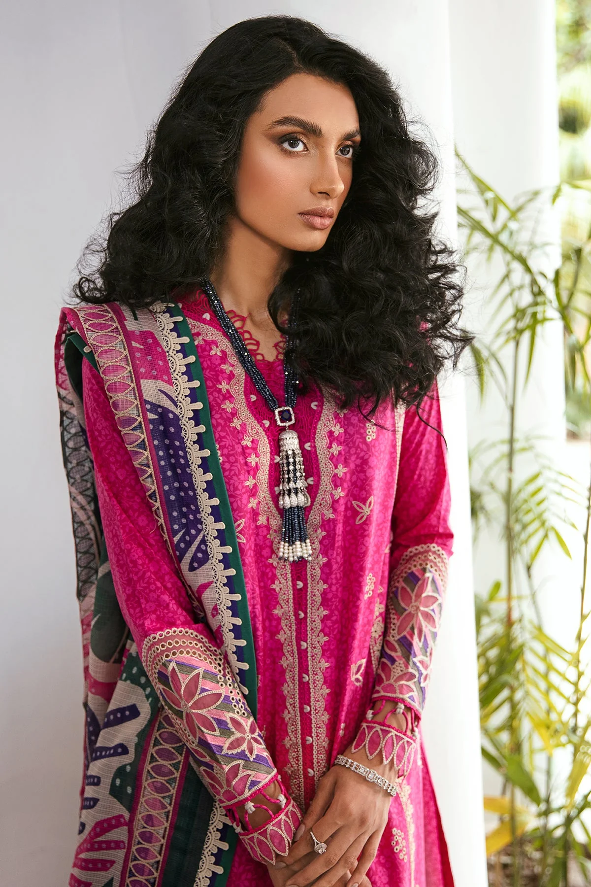 Jazmin Iris Eid Lawn Collection – Bright Fuchsia - Image 6