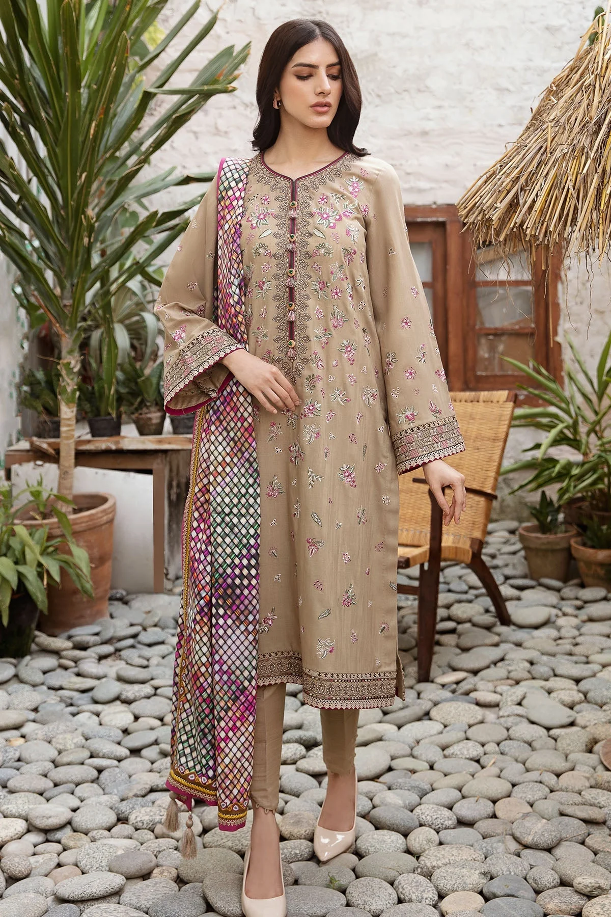 Jazmin Iris Fall Winter Collection – Embroidered Fine Slub IW23-D9 - Image 5