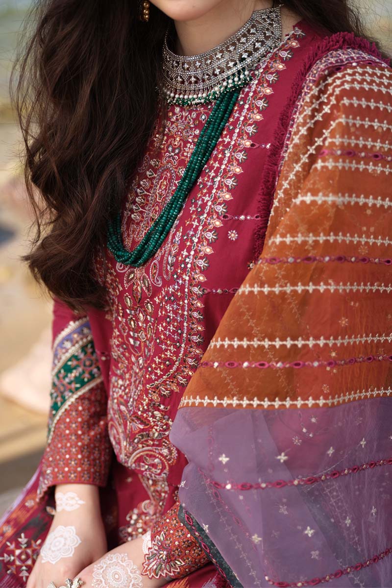 Jazmin Shahkaar Luxury Lawn Collection 2023 – Gulposh - Image 7