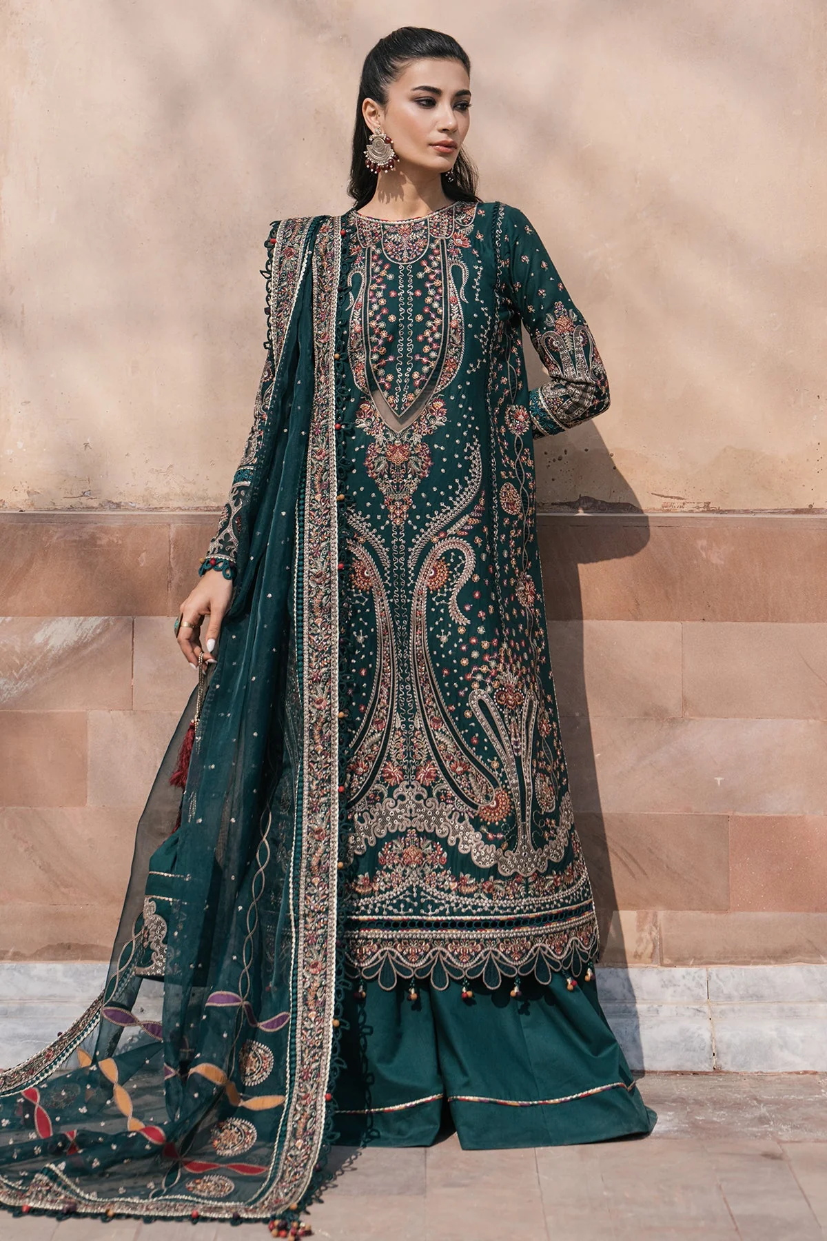Jazmin Shahkaar Luxury Lawn Collection – Embroidered Luxury Zaha SL24-D10 - Image 4