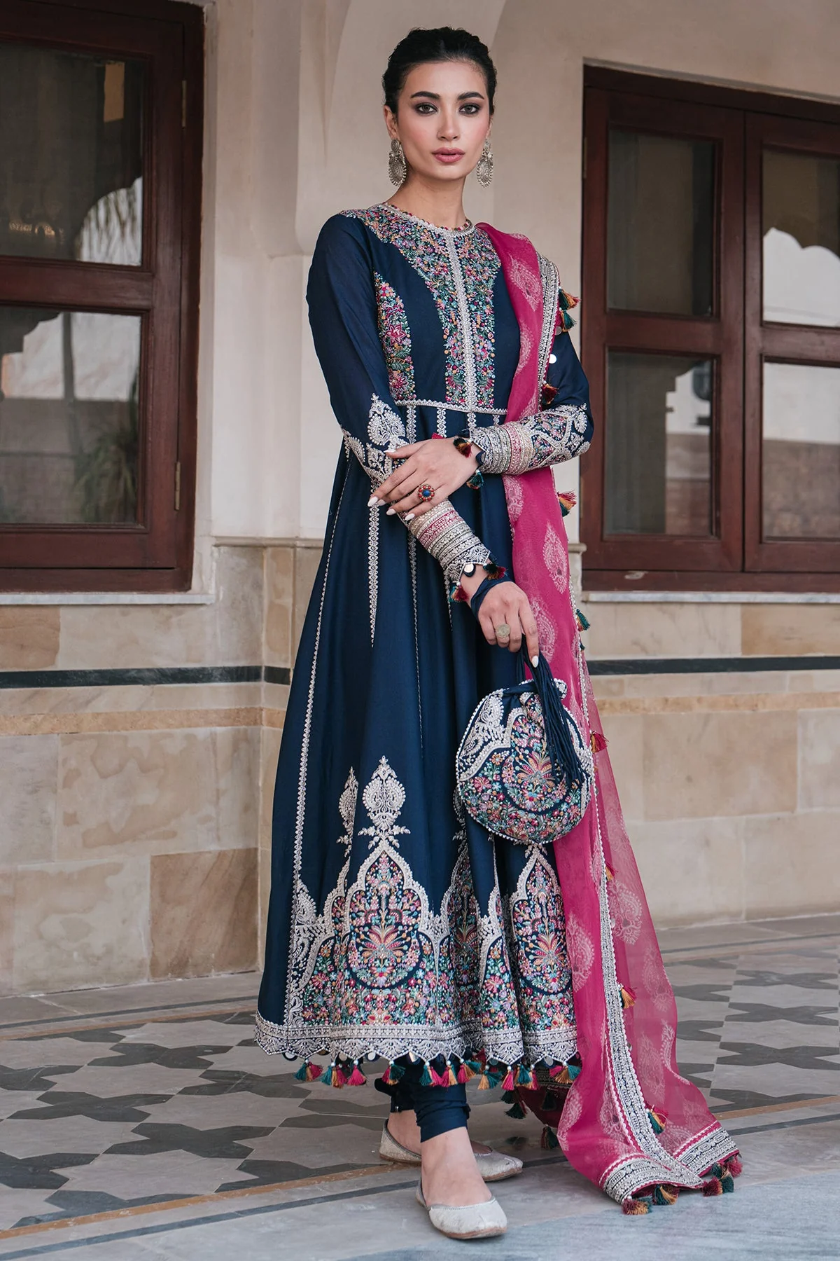 Jazmin Shahkaar Luxury Lawn Collection – Embroidered Luxury Zaha SL24-D12