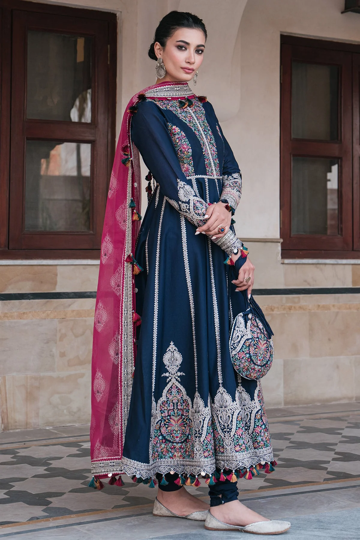 Jazmin Shahkaar Luxury Lawn Collection – Embroidered Luxury Zaha SL24-D12 - Image 3