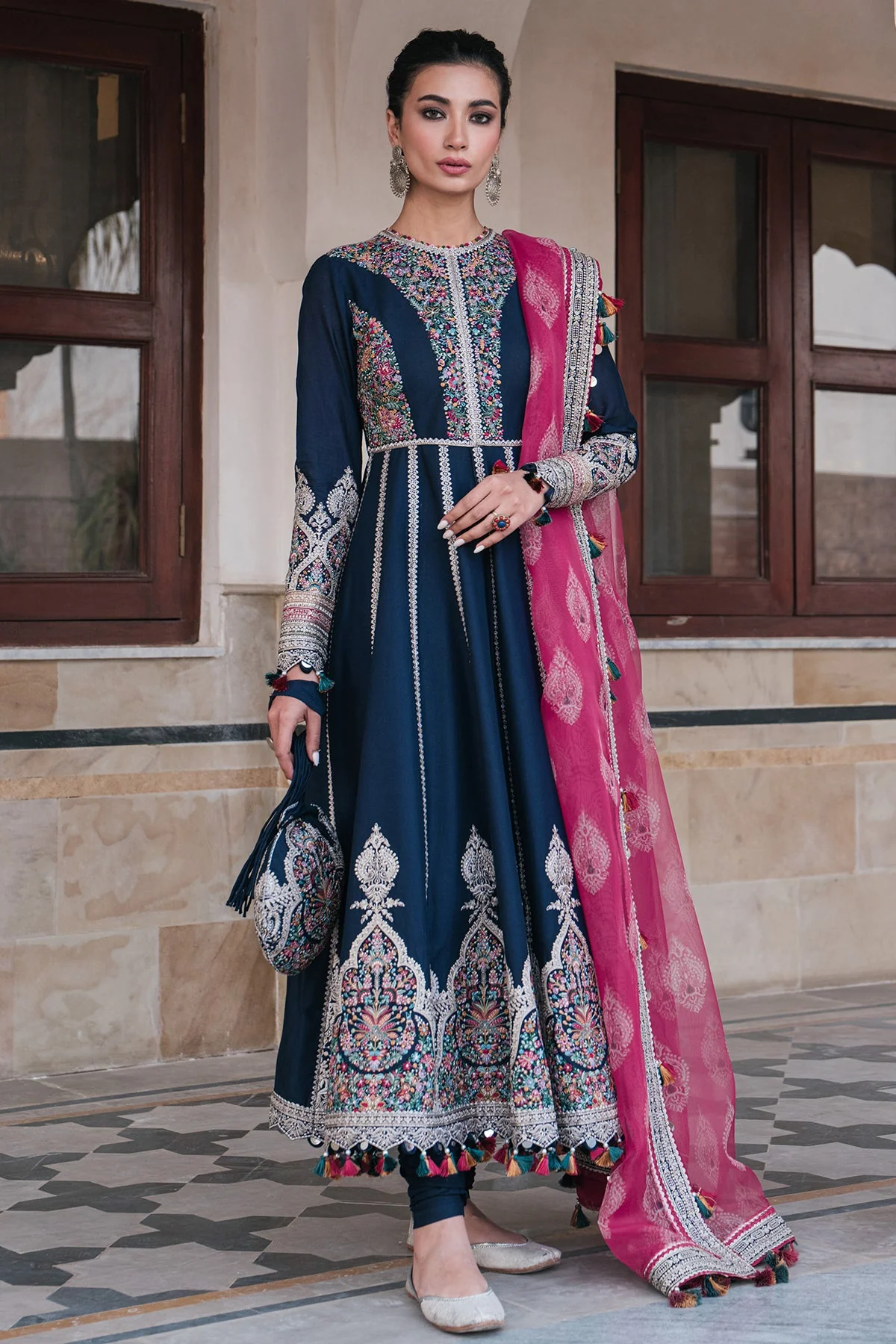 Jazmin Shahkaar Luxury Lawn Collection – Embroidered Luxury Zaha SL24-D12 - Image 4