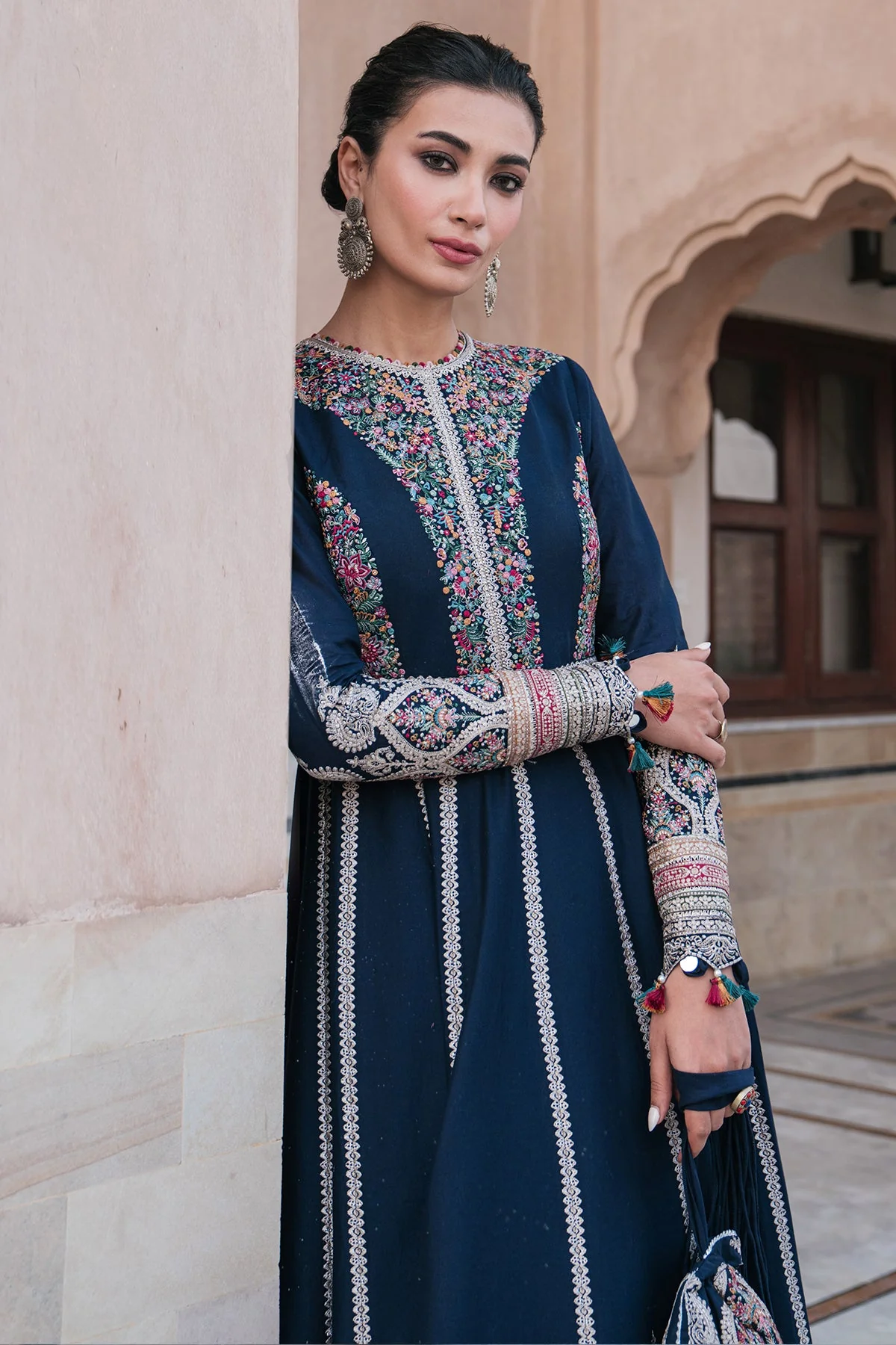Jazmin Shahkaar Luxury Lawn Collection – Embroidered Luxury Zaha SL24-D12 - Image 5