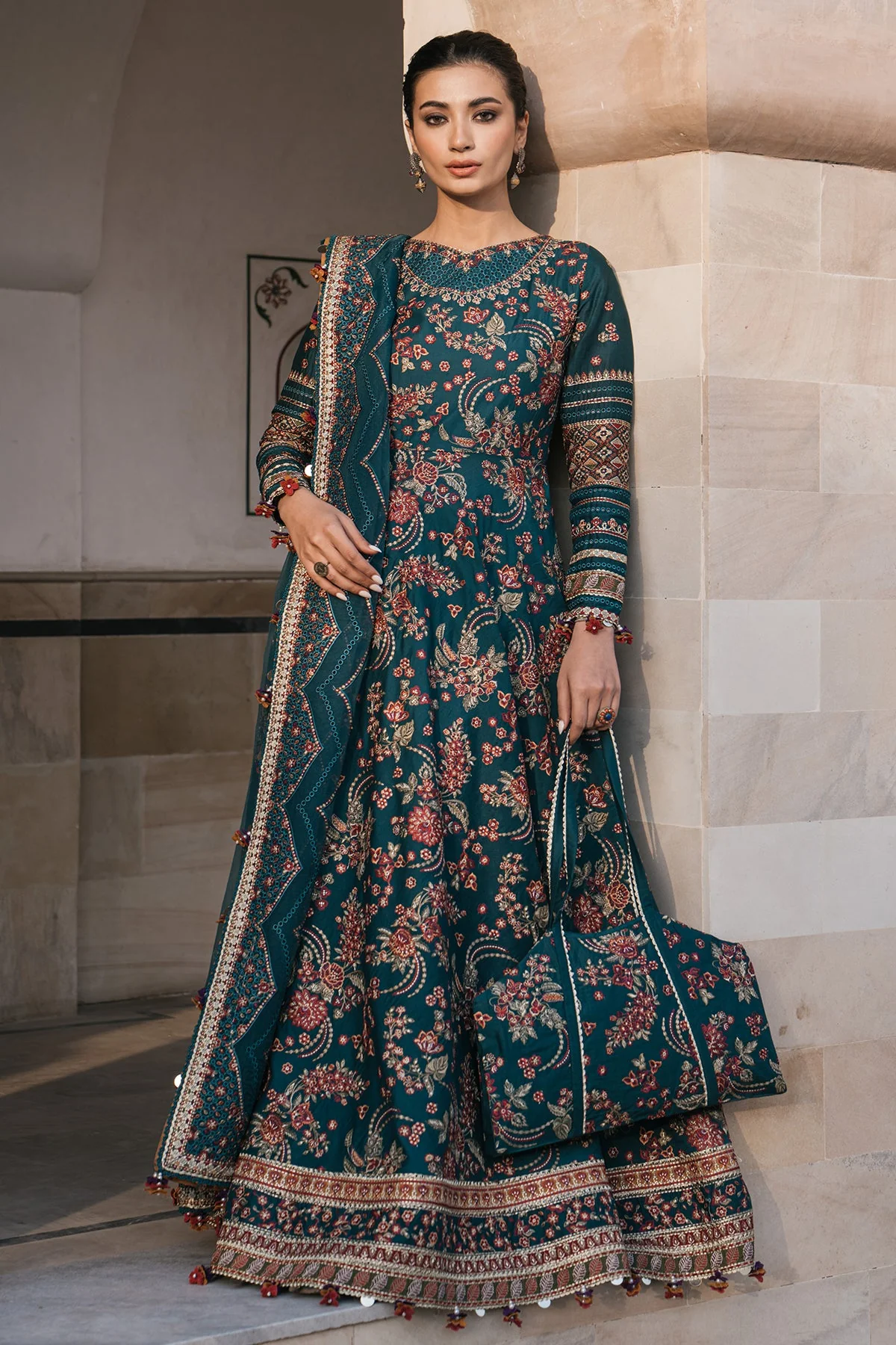 Jazmin Shahkaar Luxury Lawn Collection – Embroidered Luxury Zaha SL24-D16 - Image 2