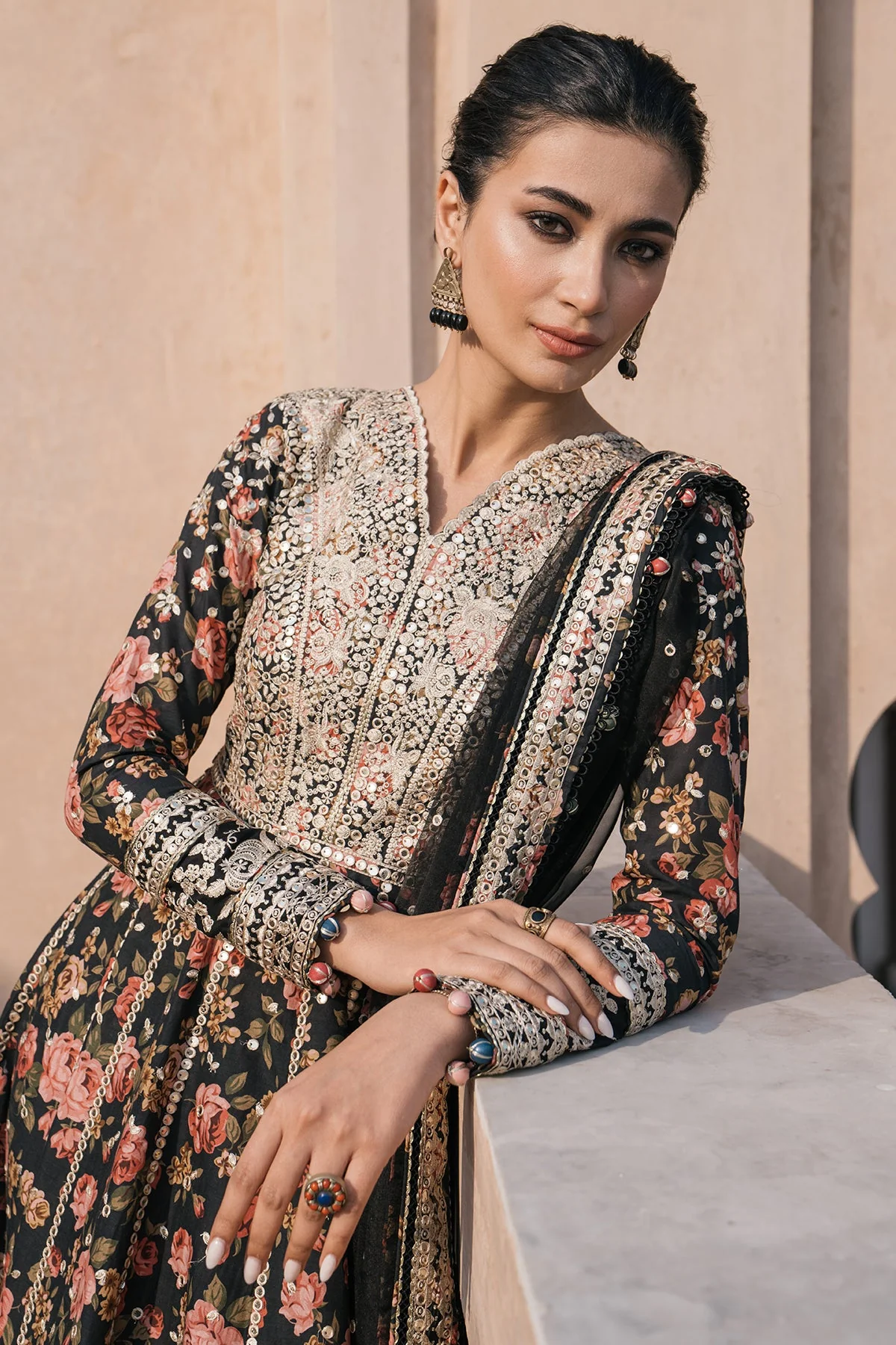 Jazmin Shahkaar Luxury Lawn Collection – Embroidered Luxury Zaha SL24-D2 - Image 7