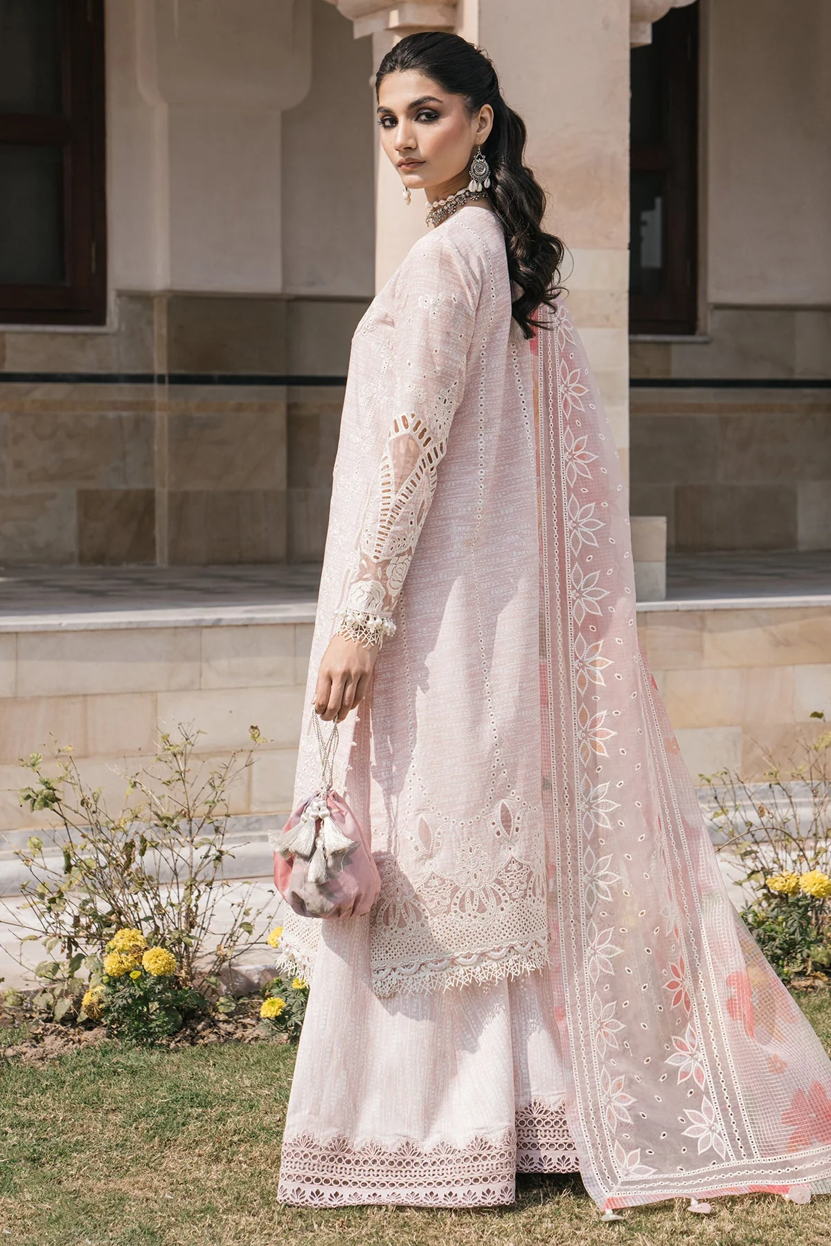 Jazmin Shahkaar Luxury Lawn Collection – Embroidered Luxury Zaha SL24-D8 - Image 4