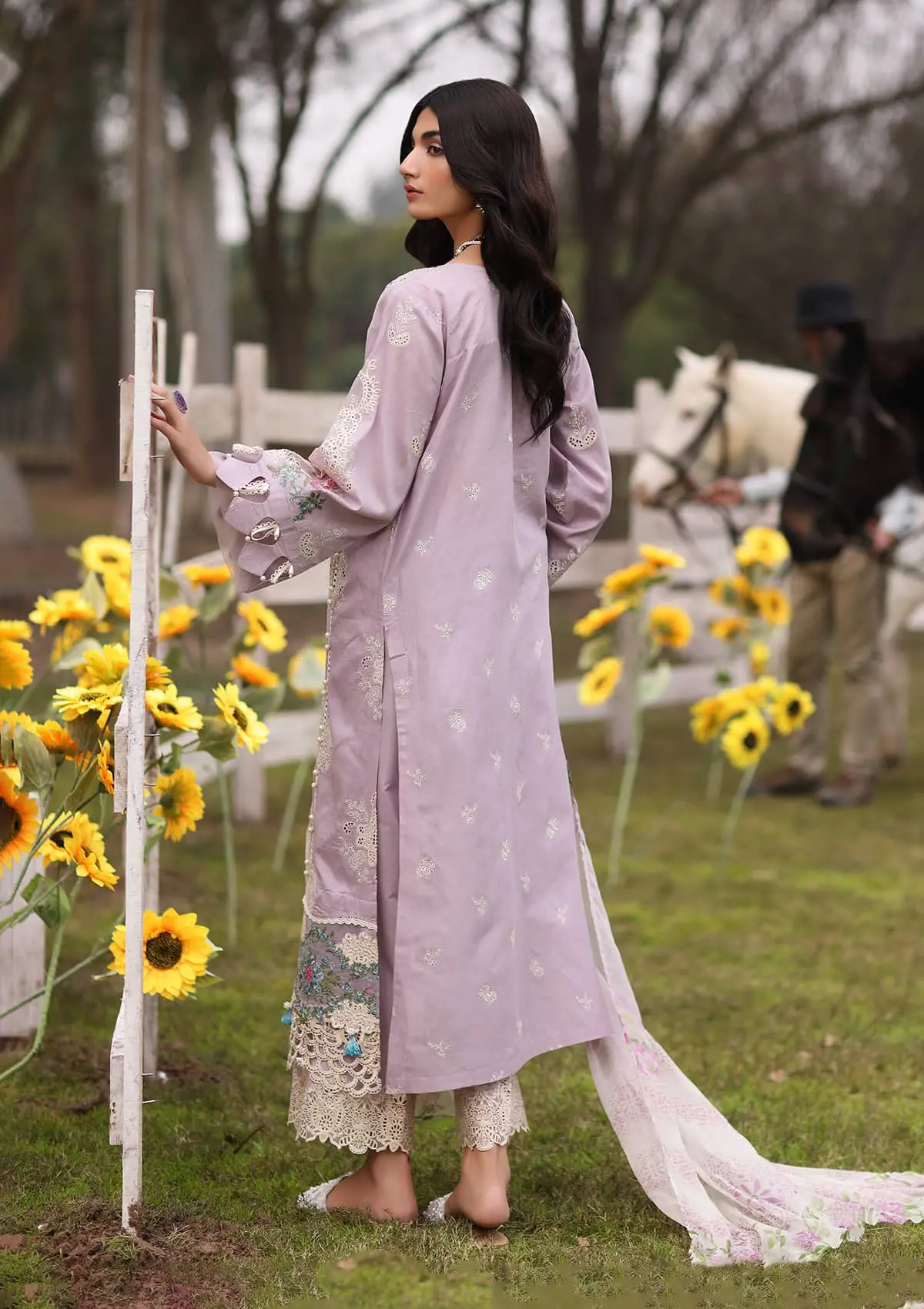 Kahf Festive Premium Lawn Collection 2024 – KFL-08B ELAYA - Image 5