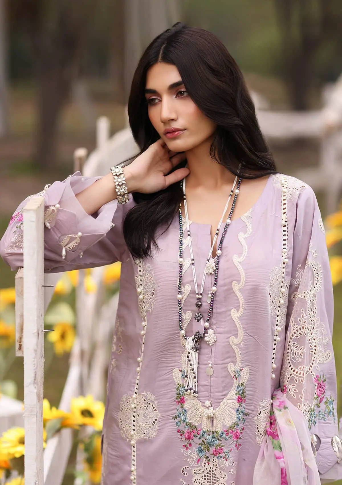 Kahf Festive Premium Lawn Collection 2024 – KFL-08B ELAYA - Image 6