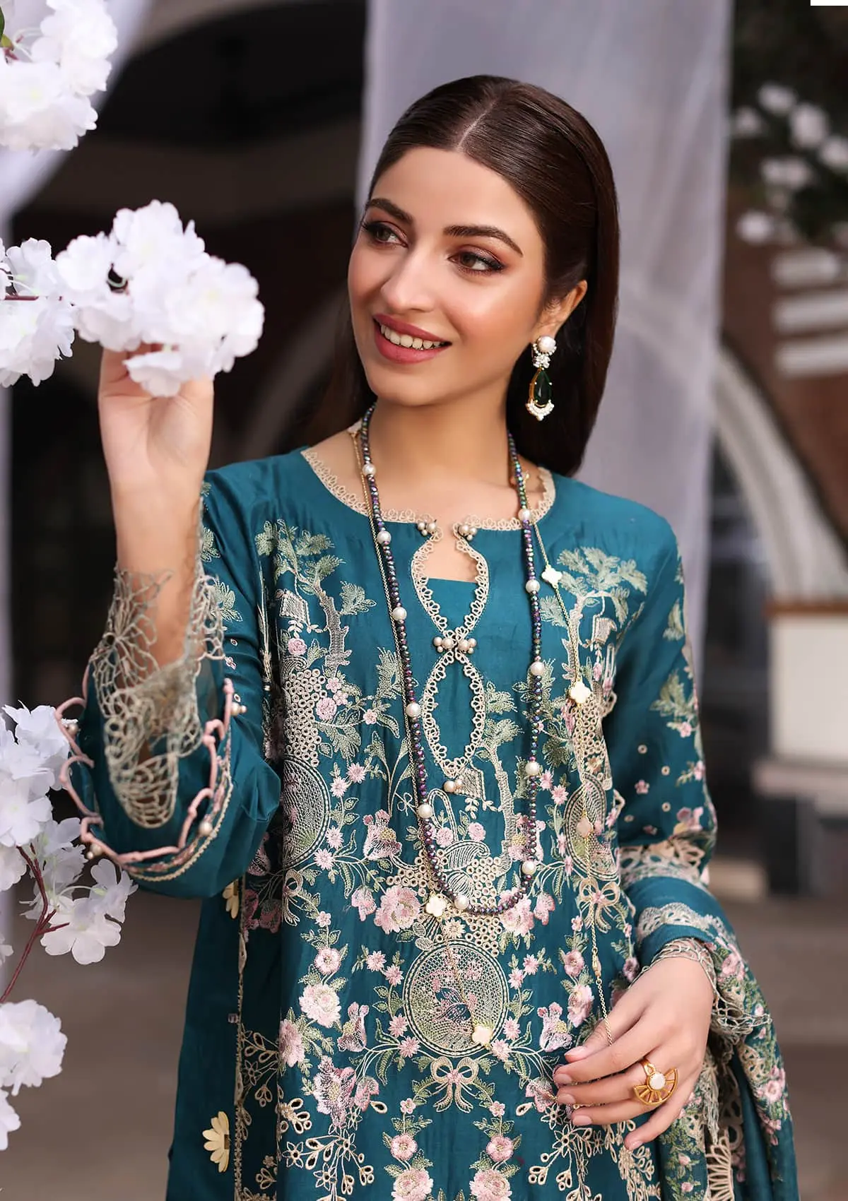 Kahf Festive Premium Lawn Collection 2024 – KFL-09A BANO - Image 6
