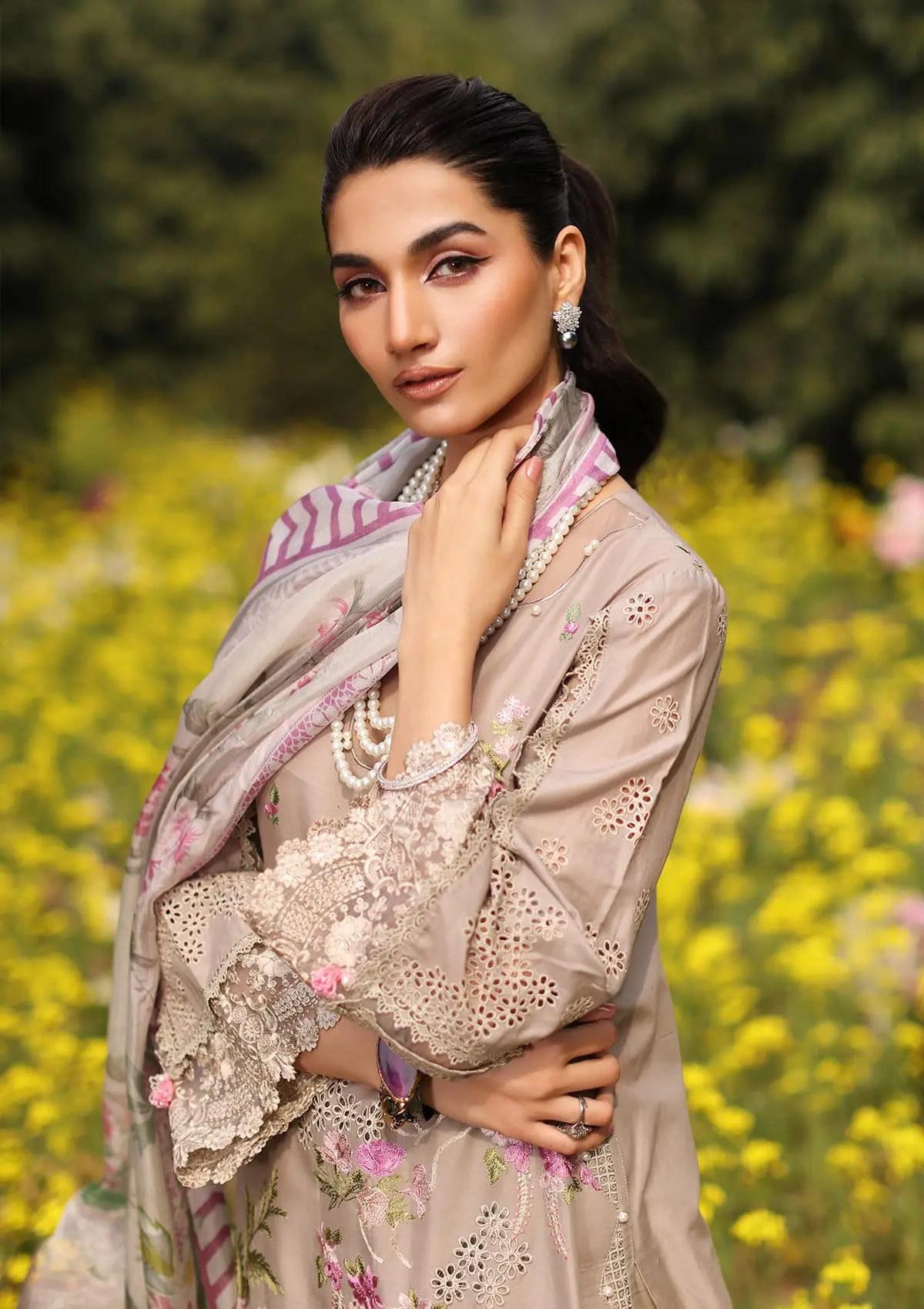 Kahf Festive Premium Lawn Collection 2024 – KFL-12 HEER - Image 6