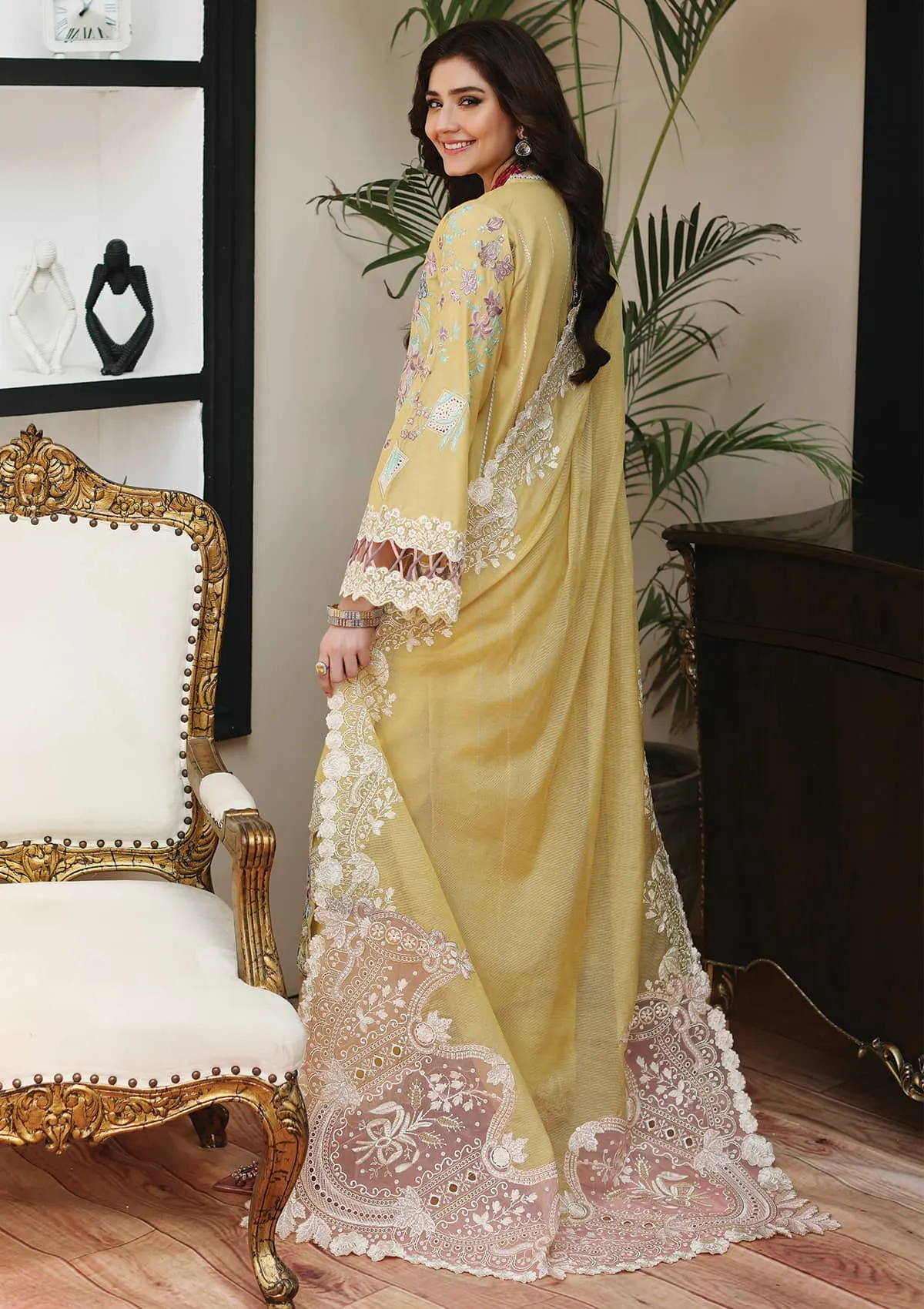 Kahf Luxury Lawn Collection 2023 – KLC-02B DANDELION - Image 4
