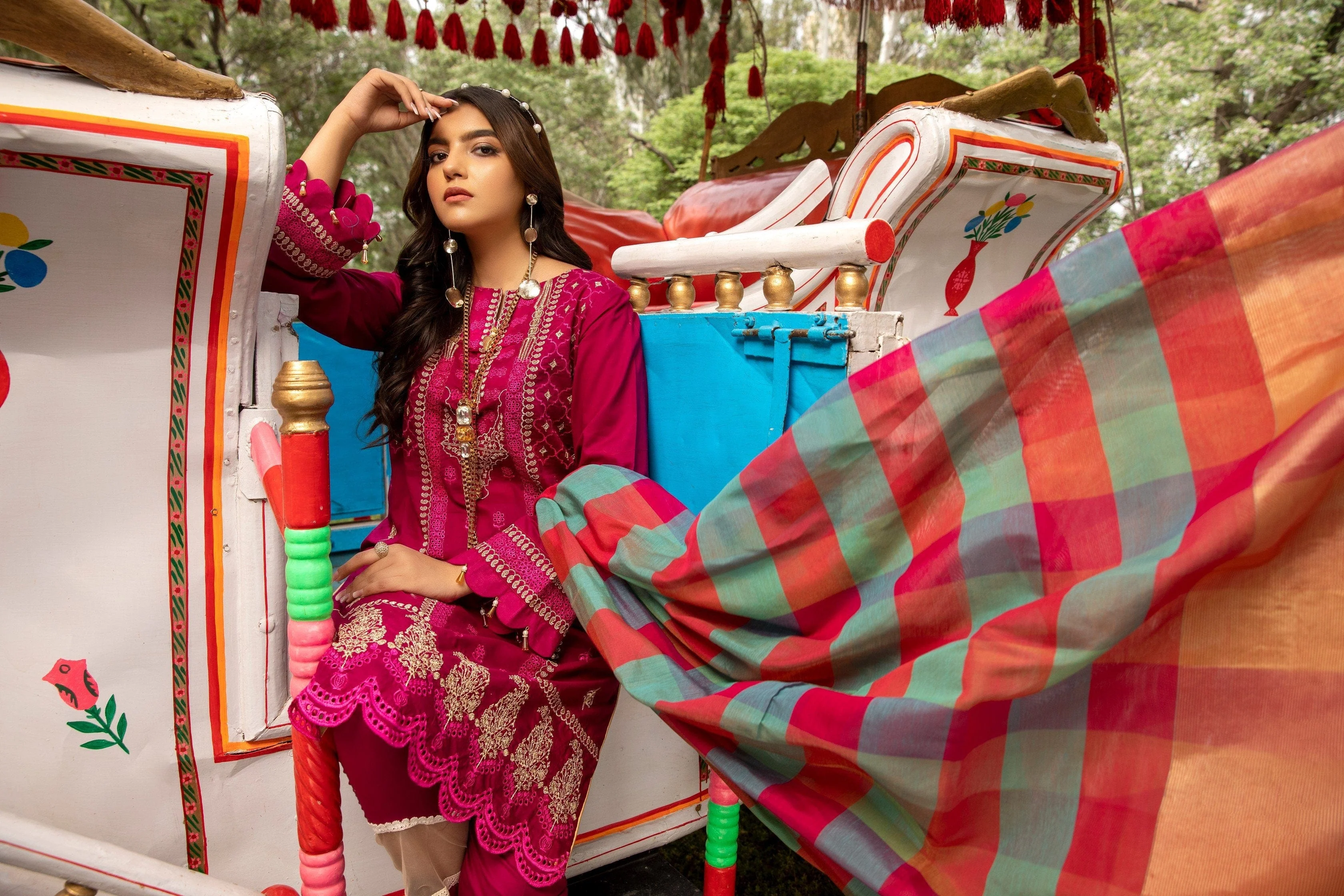 Kalyan Chikankari Embroidered Festive Collection 2021 – KCKV4-2 - Image 4