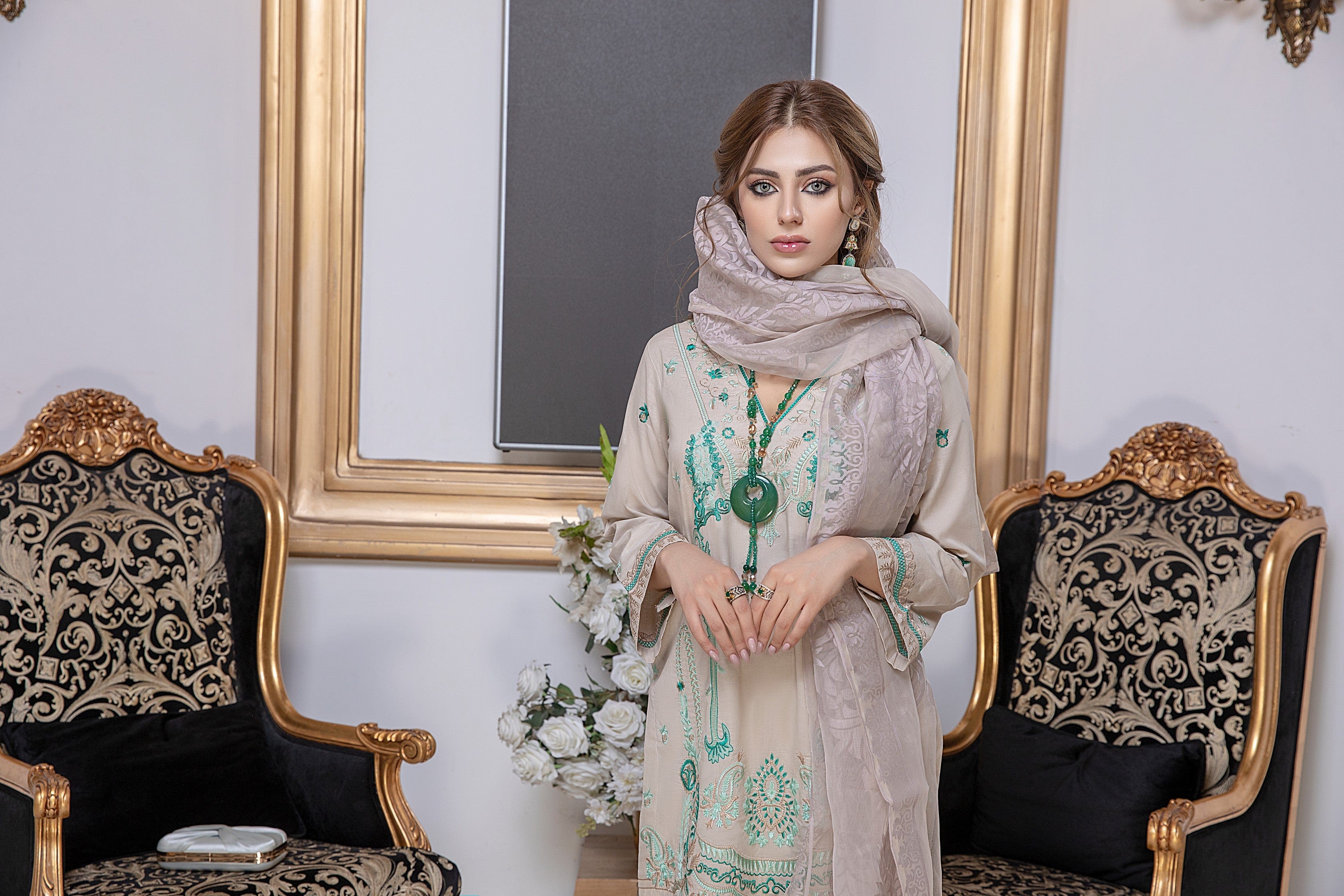 Kalyan Embroidered Lawn Collection (with Burnout Dupatta) – KBO-6 - Image 6