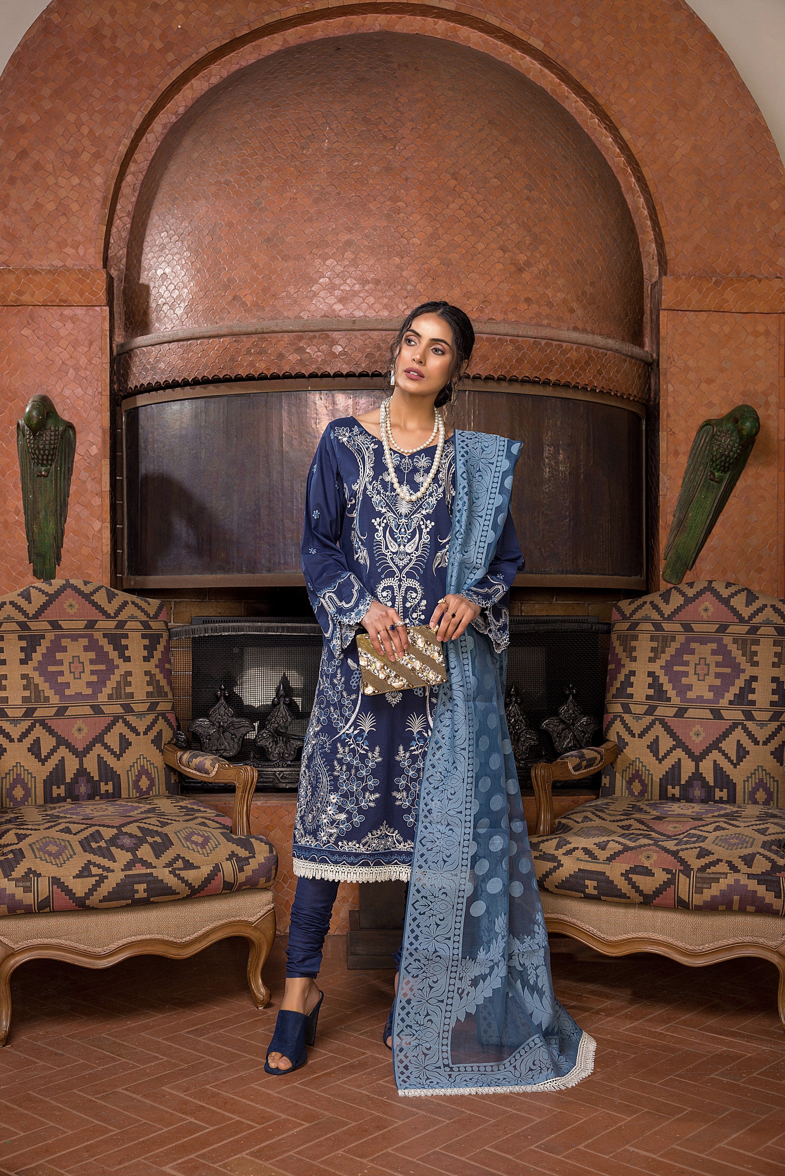 Kalyan Embroidered Lawn Collection (with Burnout Dupatta) Vol-2 – KB022-8 - Image 4