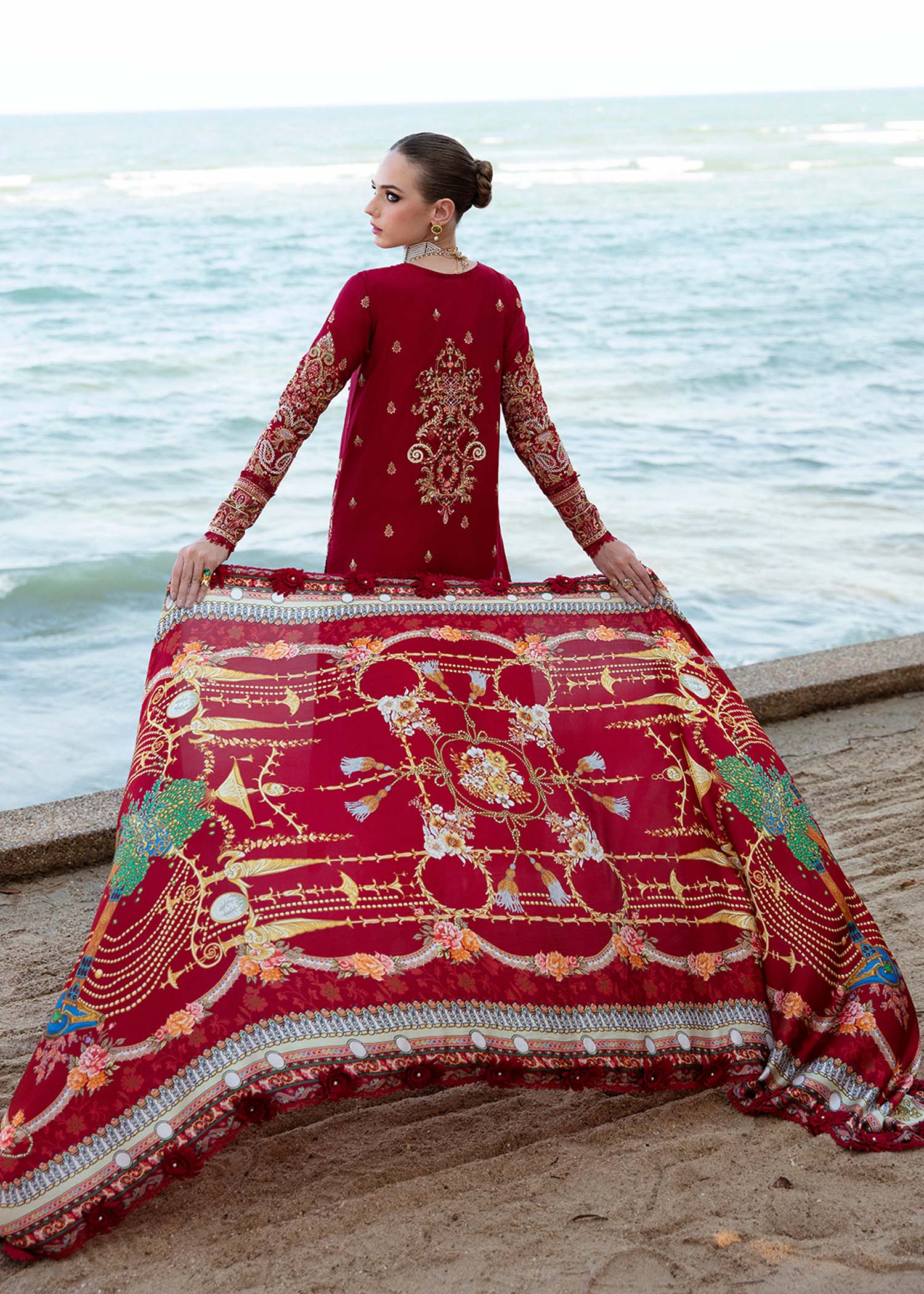 Kanwal Malik Sareen Luxury Lawn Edit โ Rose - Image 4