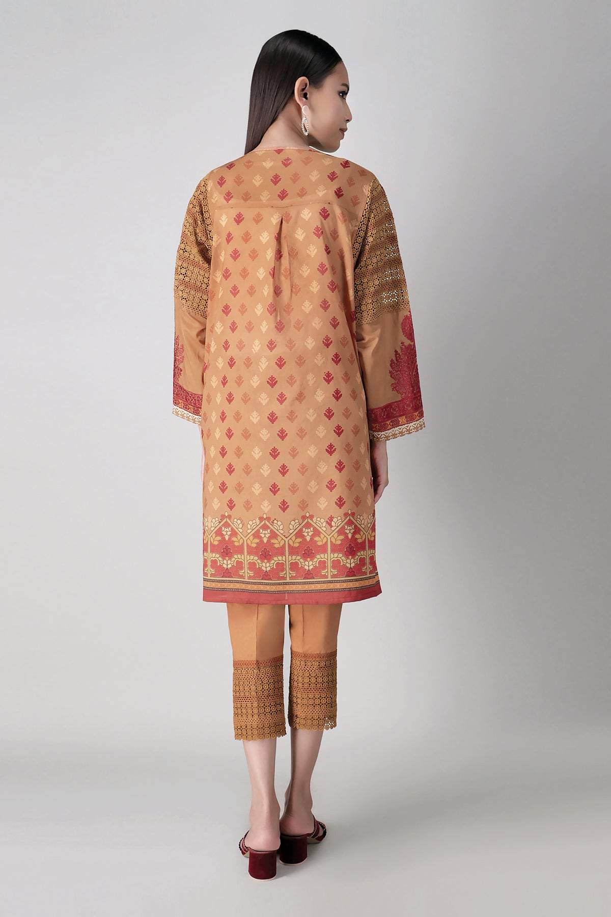 Khaadi Spring Collection 2021 – 2PC Suit · Embroidered Kameez Pants · I21107 Beige - Image 2
