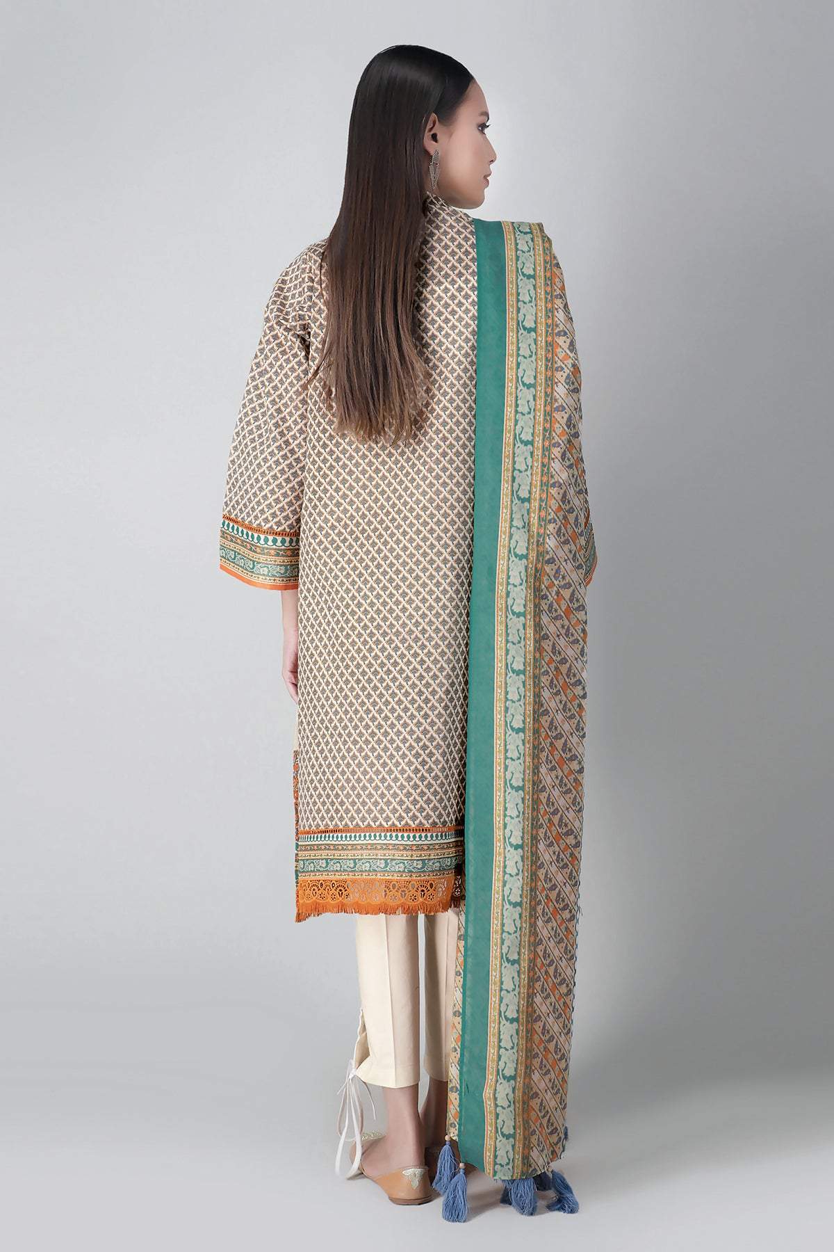 Khaadi Spring Collection 2021 – 3PC Suit · Printed Suit · A21138 Yellow - Image 2