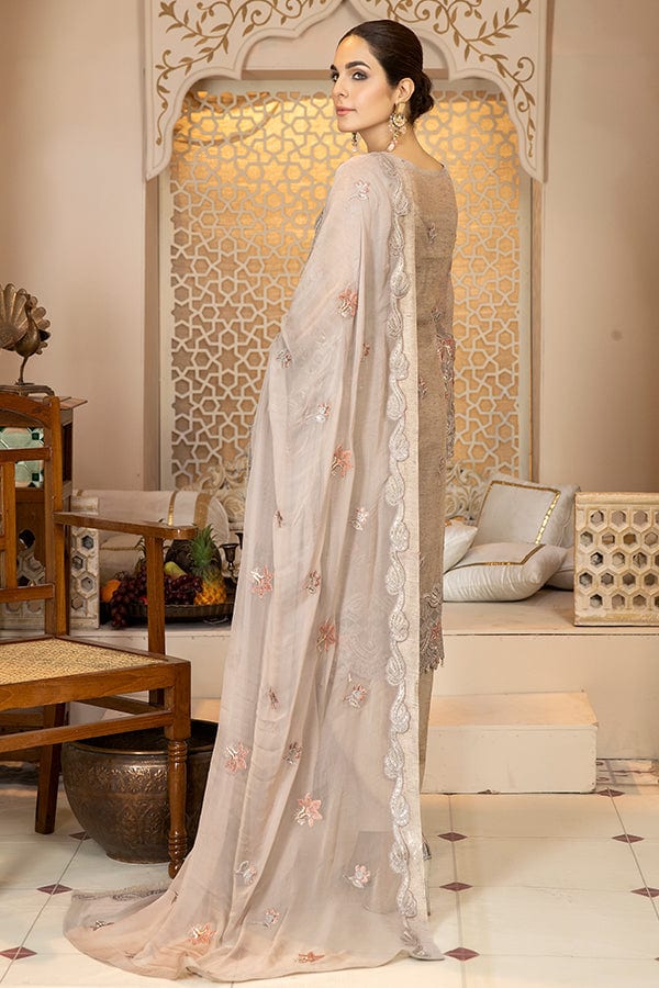 La Bella by Imrozia Embroidered Chiffon Collection – L-232 Musk - Image 6