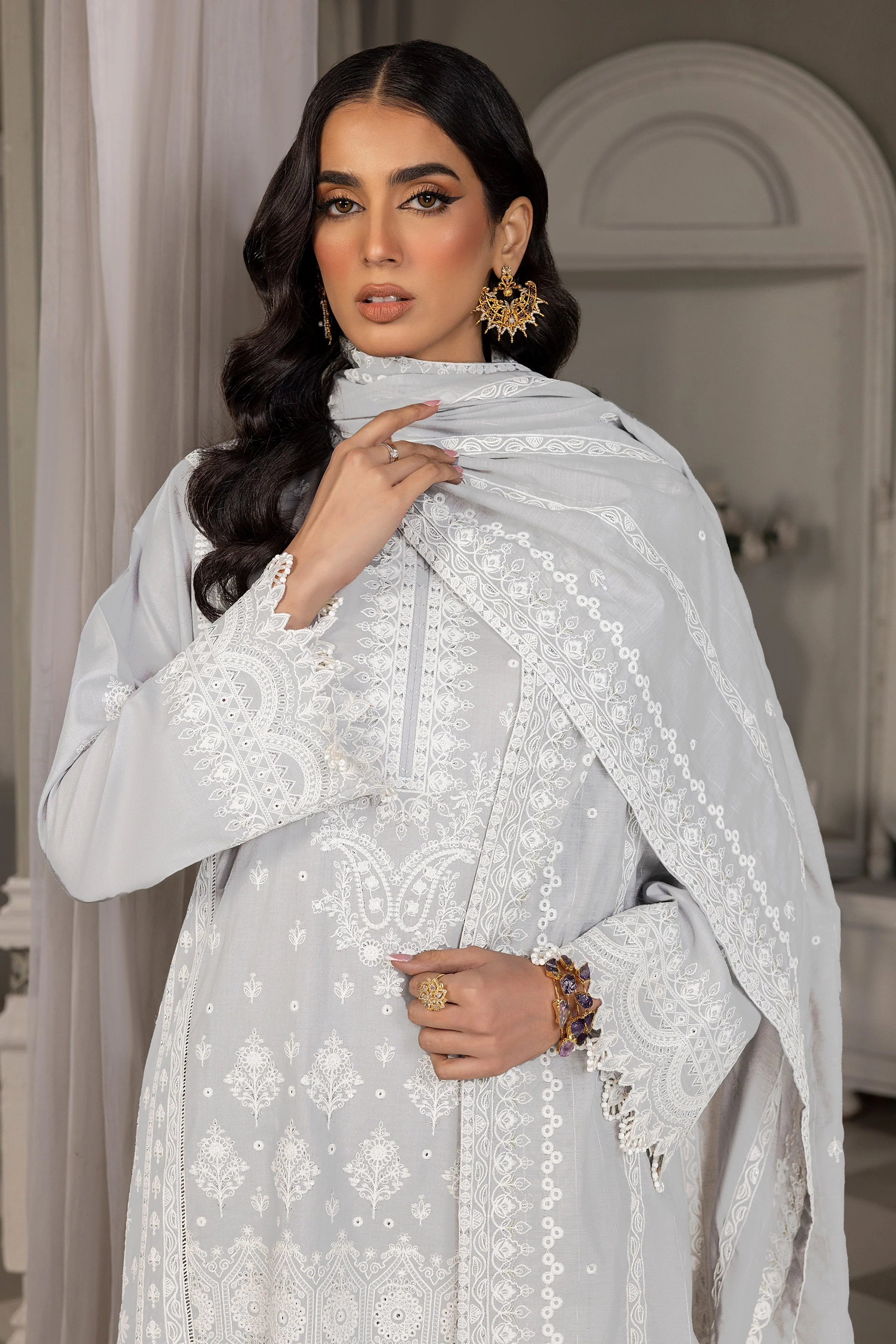 Lakhany Eid Embroidered Lawn Collection 2024 – LG-IZ-0084 - Image 5