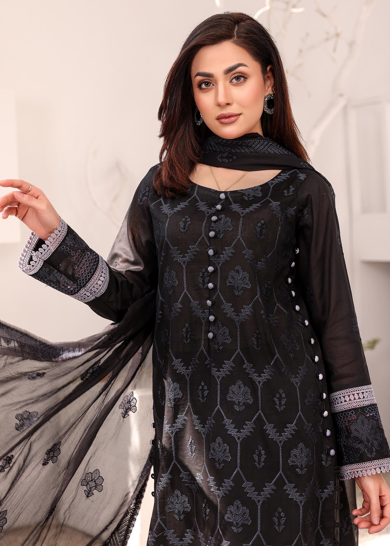 Lala Kaya Chikankari Lawn Collection – Celestial - Image 2