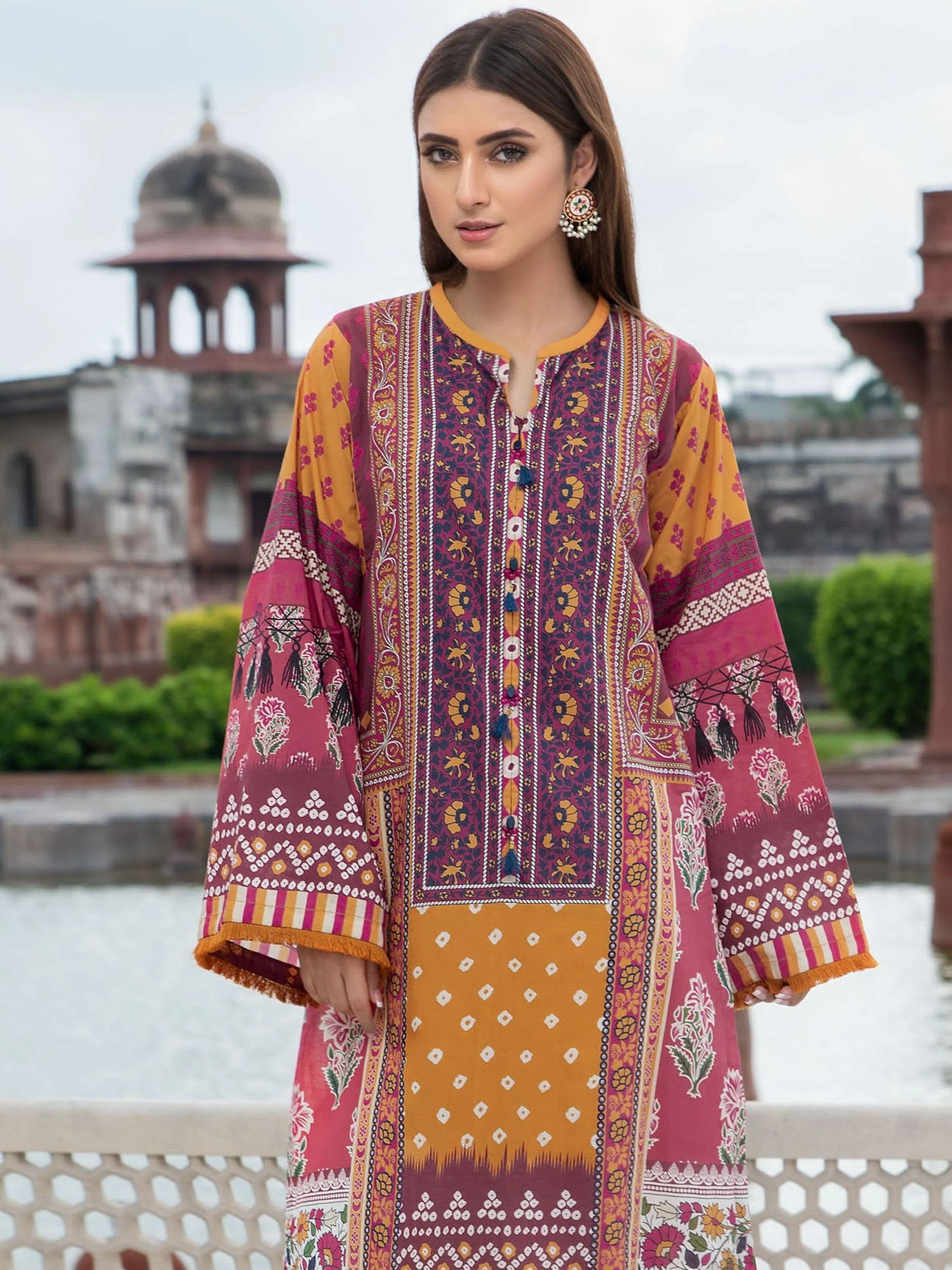 Limelight Cambric Collection 2019 – 2-Pc Cambric Suit – U0698-2PC-RED - Image 4