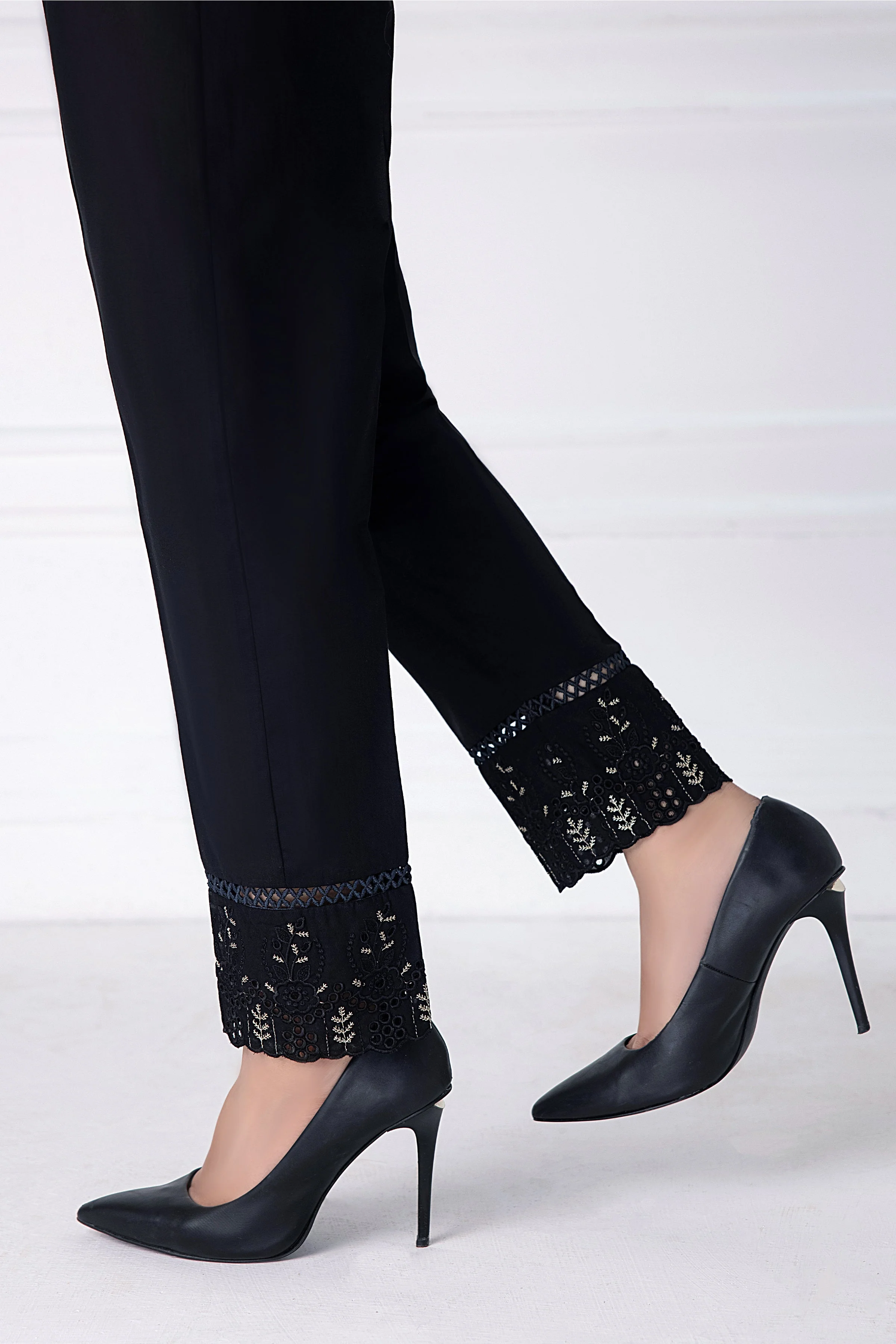 LSM Lakhany 1 Piece Embroidered Cambric Stitched Trouser – T-2848 (B) - Image 3