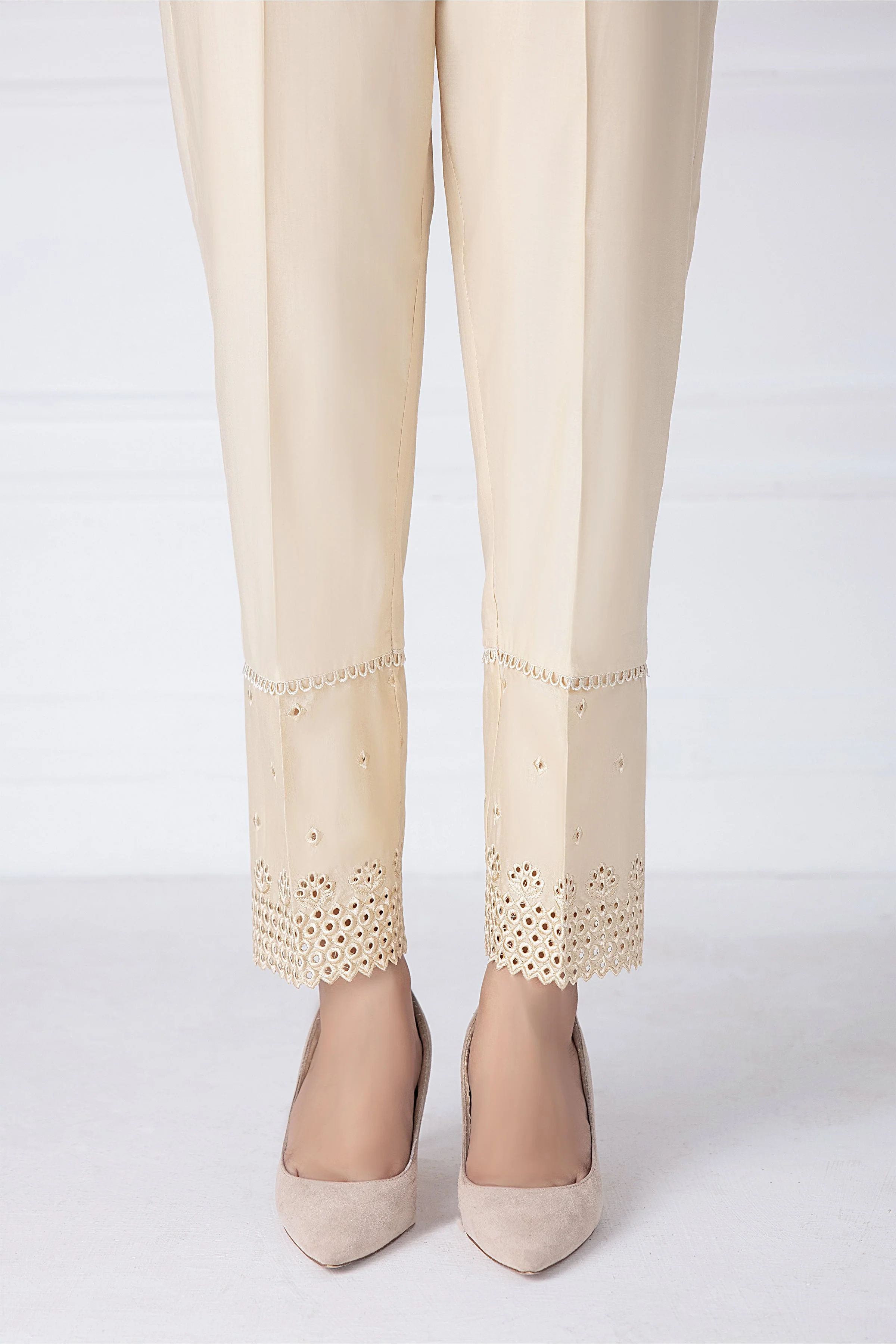 LSM Lakhany 1 Piece Embroidered Cambric Stitched Trouser – T-2851 (BG)