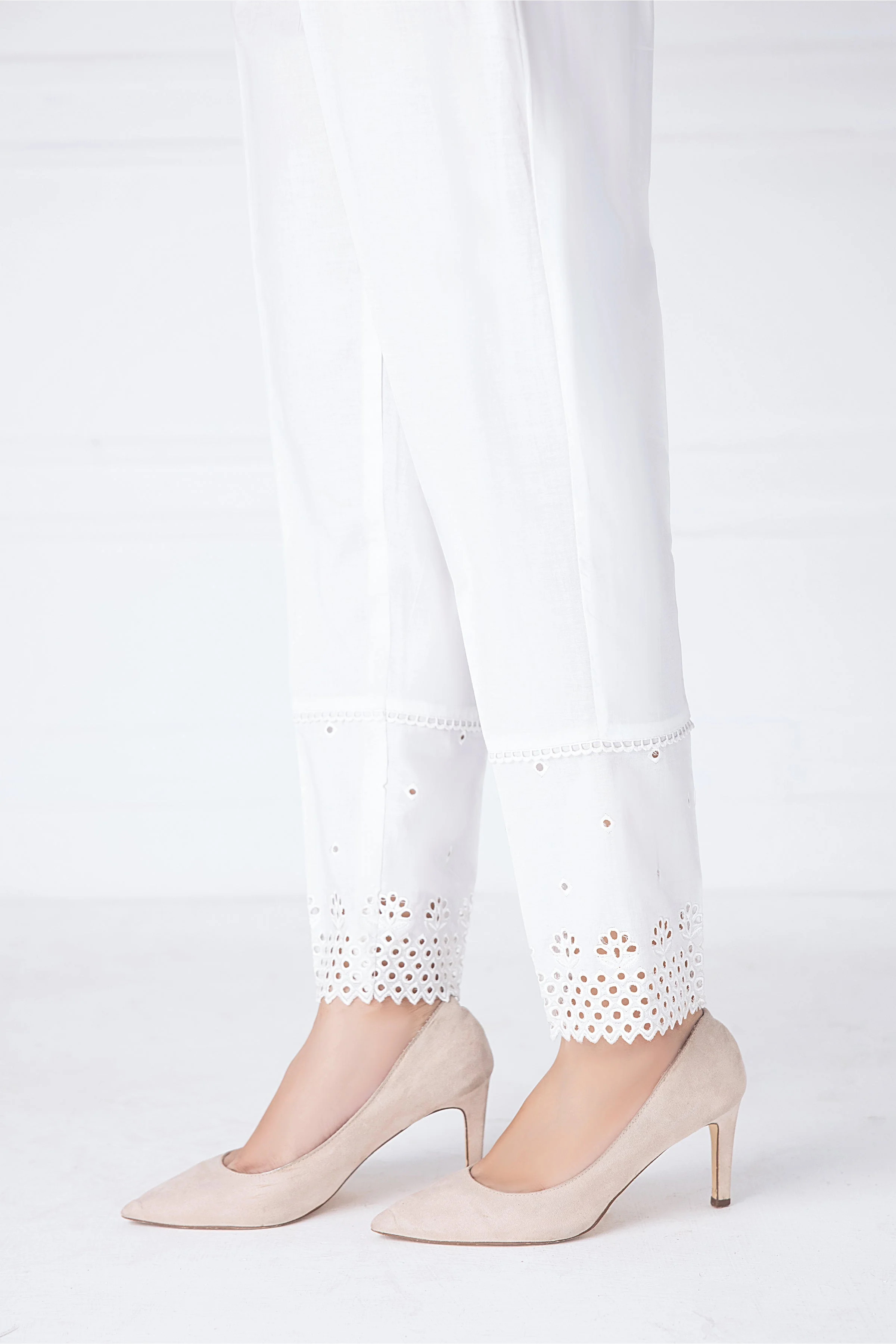 LSM Lakhany 1 Piece Embroidered Cambric Stitched Trouser – T-2851 (W) - Image 2