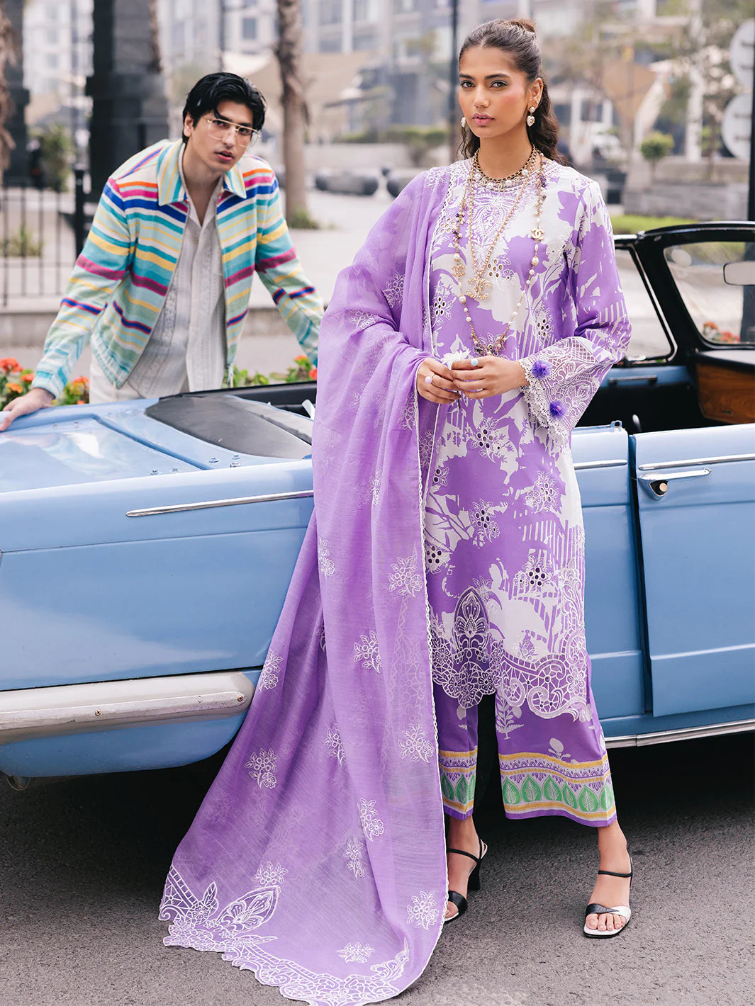 Mahnur Broadway Luxury Lawn – Viola