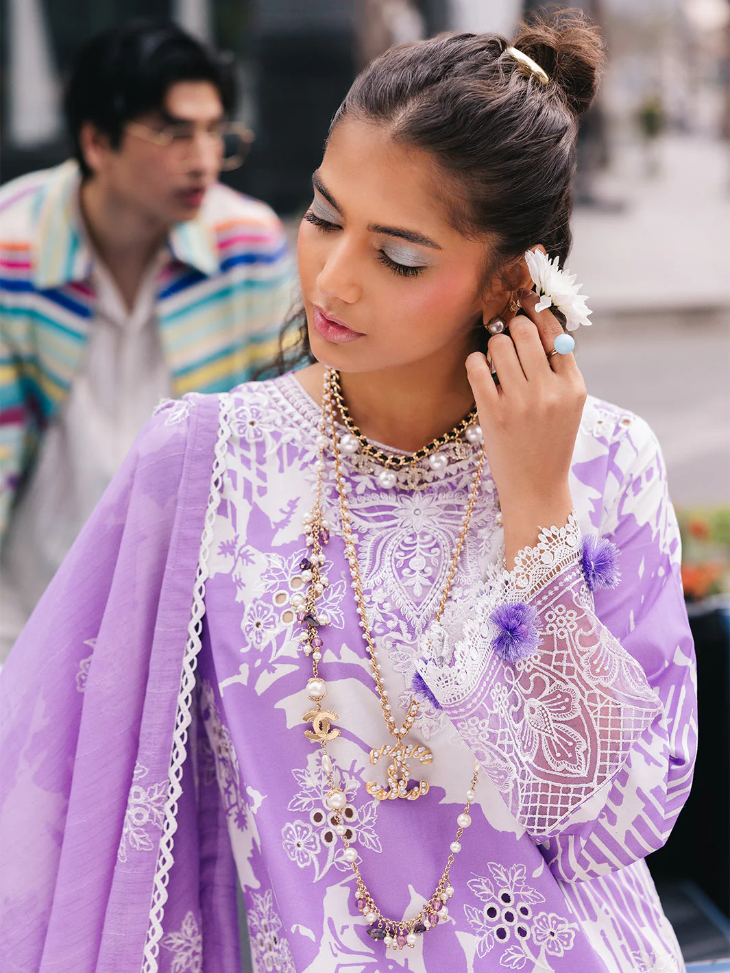 Mahnur Broadway Luxury Lawn – Viola - Image 5