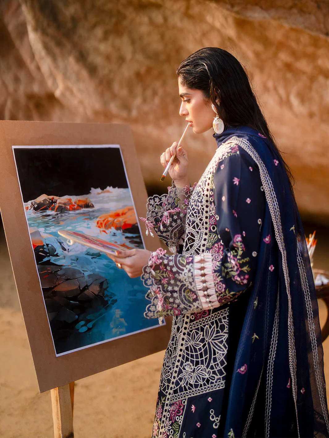Mahnur Sirene Luxury Lawn – Derya - Image 7