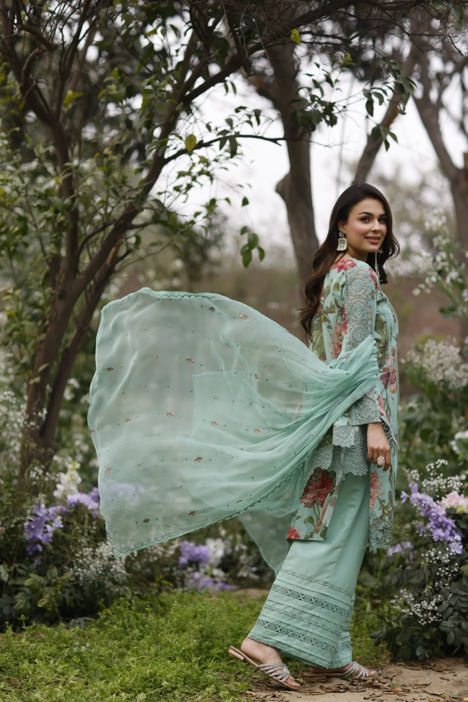 Manara by Maria Asif Baig - Vintage Flora Lawn Collection – OPALIA - Image 5