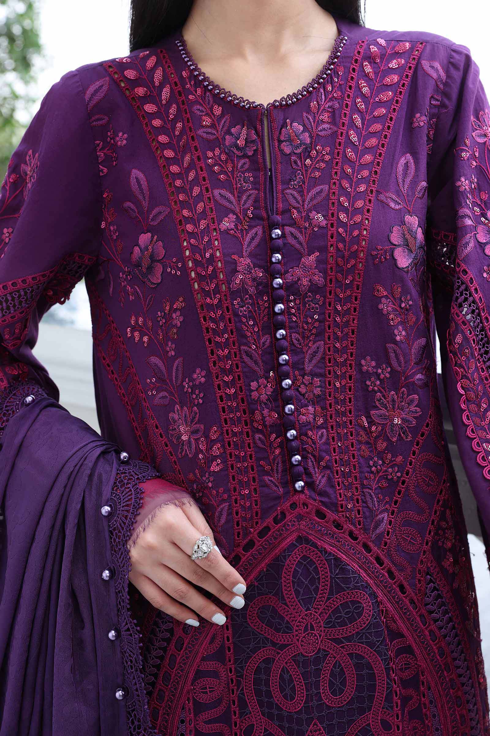 MARIA.B Eid Festive Luxury Lawn – EL26-14 - Image 5
