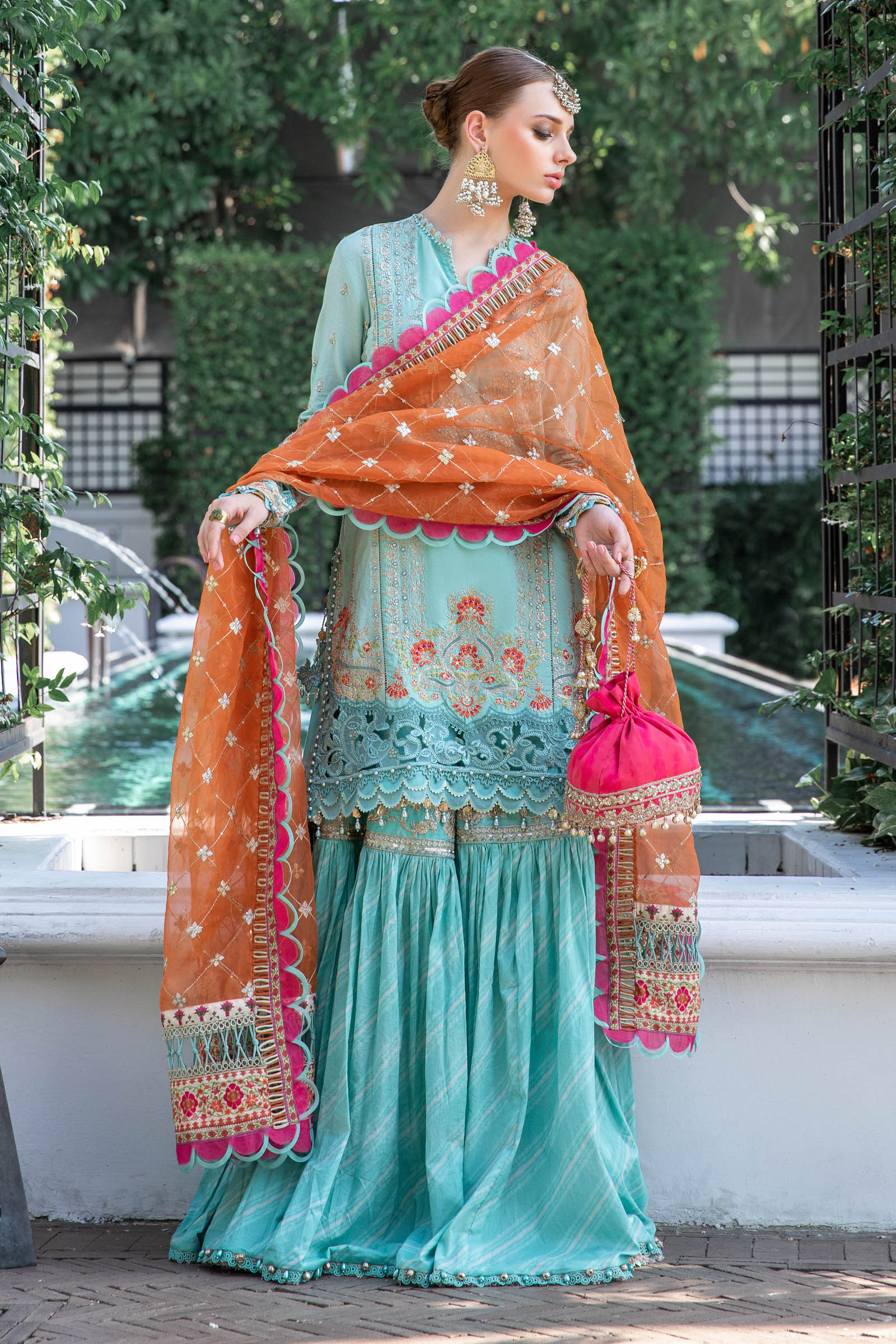 MARIA.B Eid Luxury Lawn Collection – EL-23-05-Sea Green - Image 2