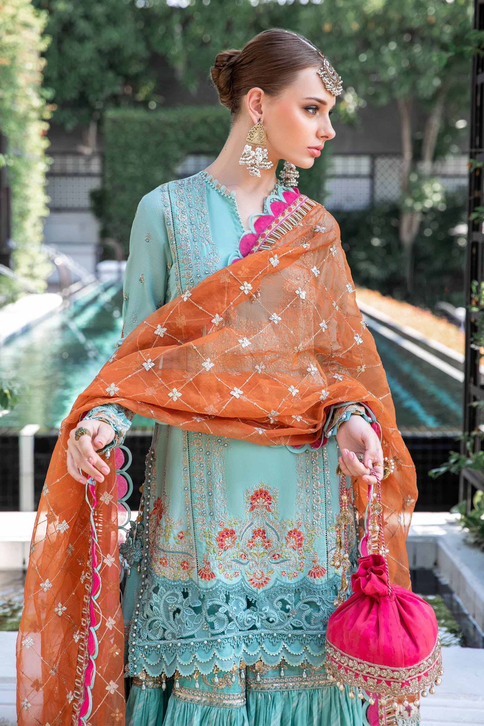 MARIA.B Eid Luxury Lawn Collection – EL-23-05-Sea Green - Image 3