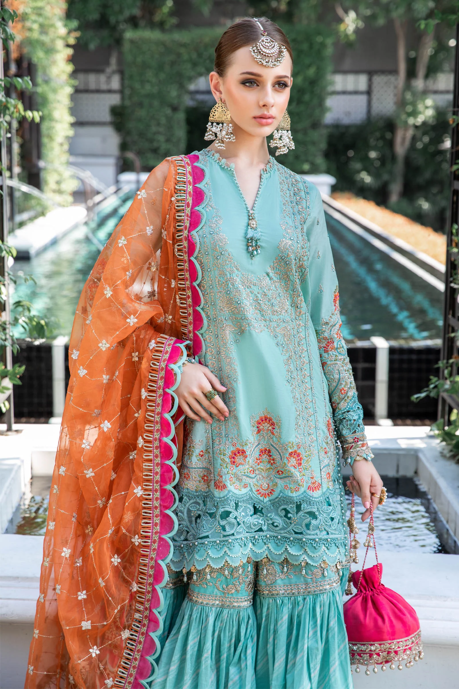 MARIA.B Eid Luxury Lawn Collection – EL-23-05-Sea Green - Image 4