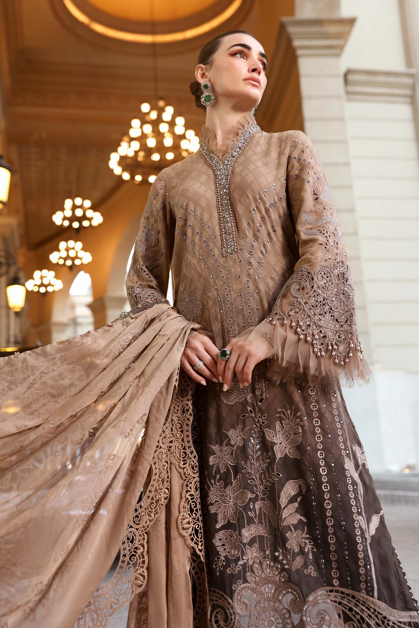 MARIA.B Eid Luxury Lawn – D2601A - Image 8