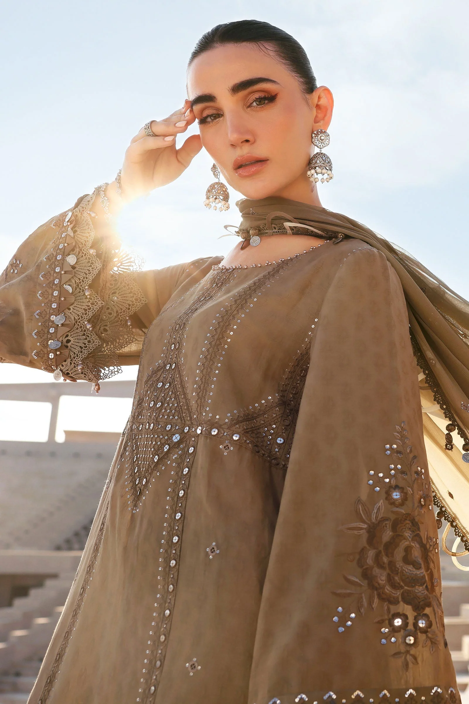 MARIA.B Eid Luxury Lawn – D2602A - Image 5