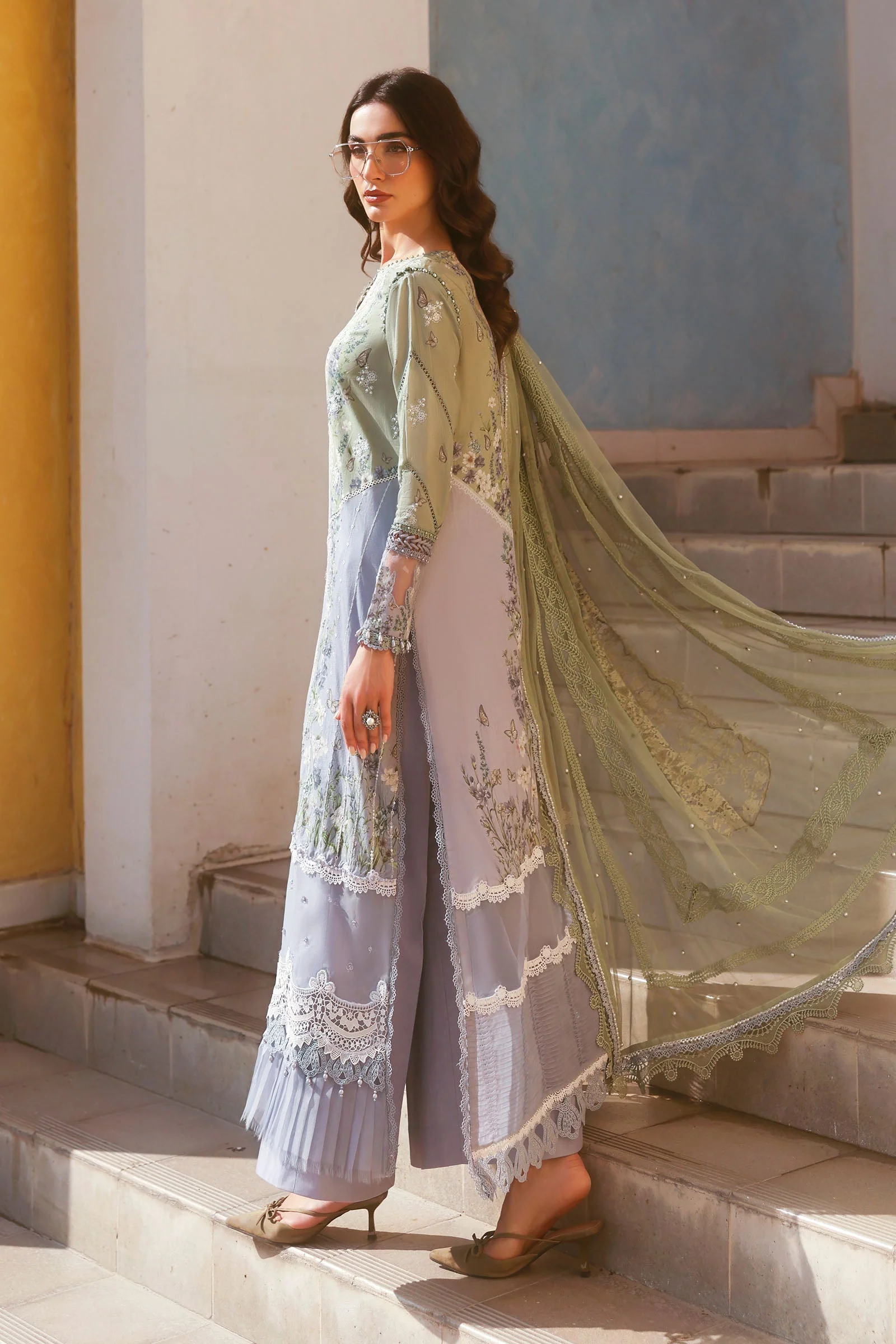 MARIA.B Eid Luxury Lawn – D2606B - Image 7