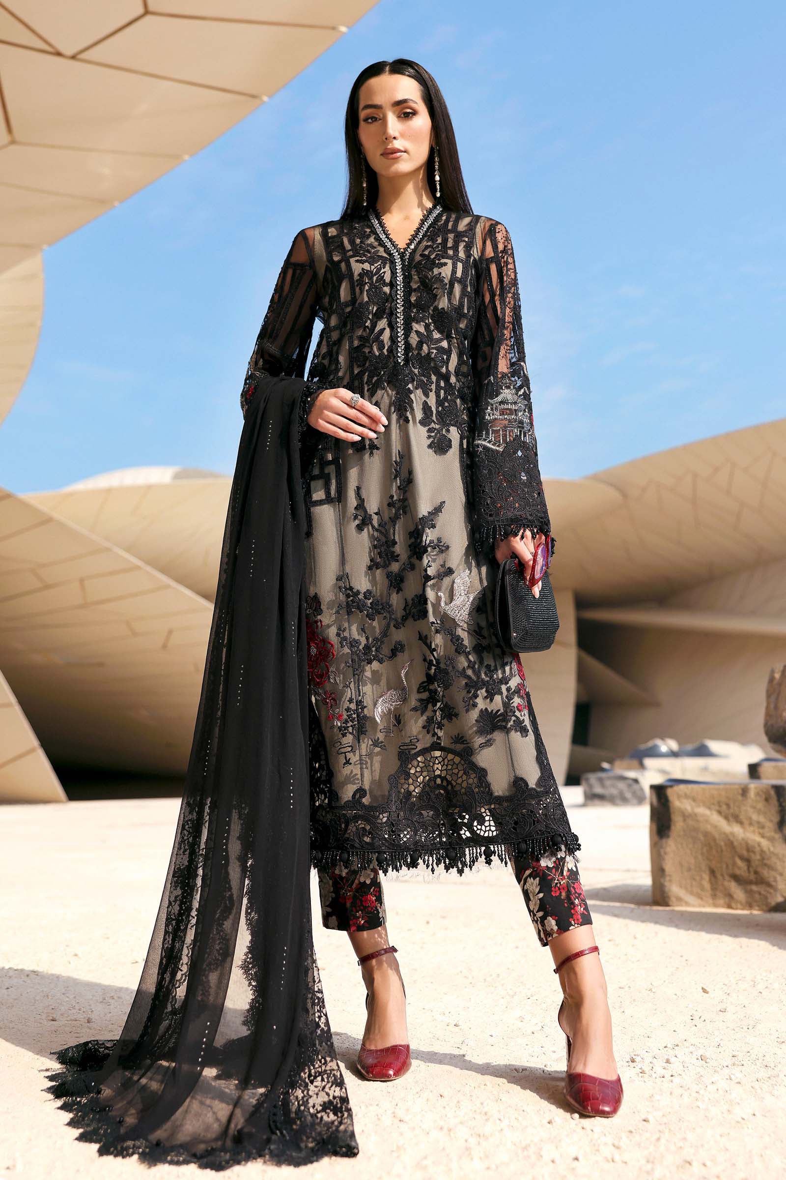 MARIA.B Eid Luxury Lawn – D2607B - Image 2