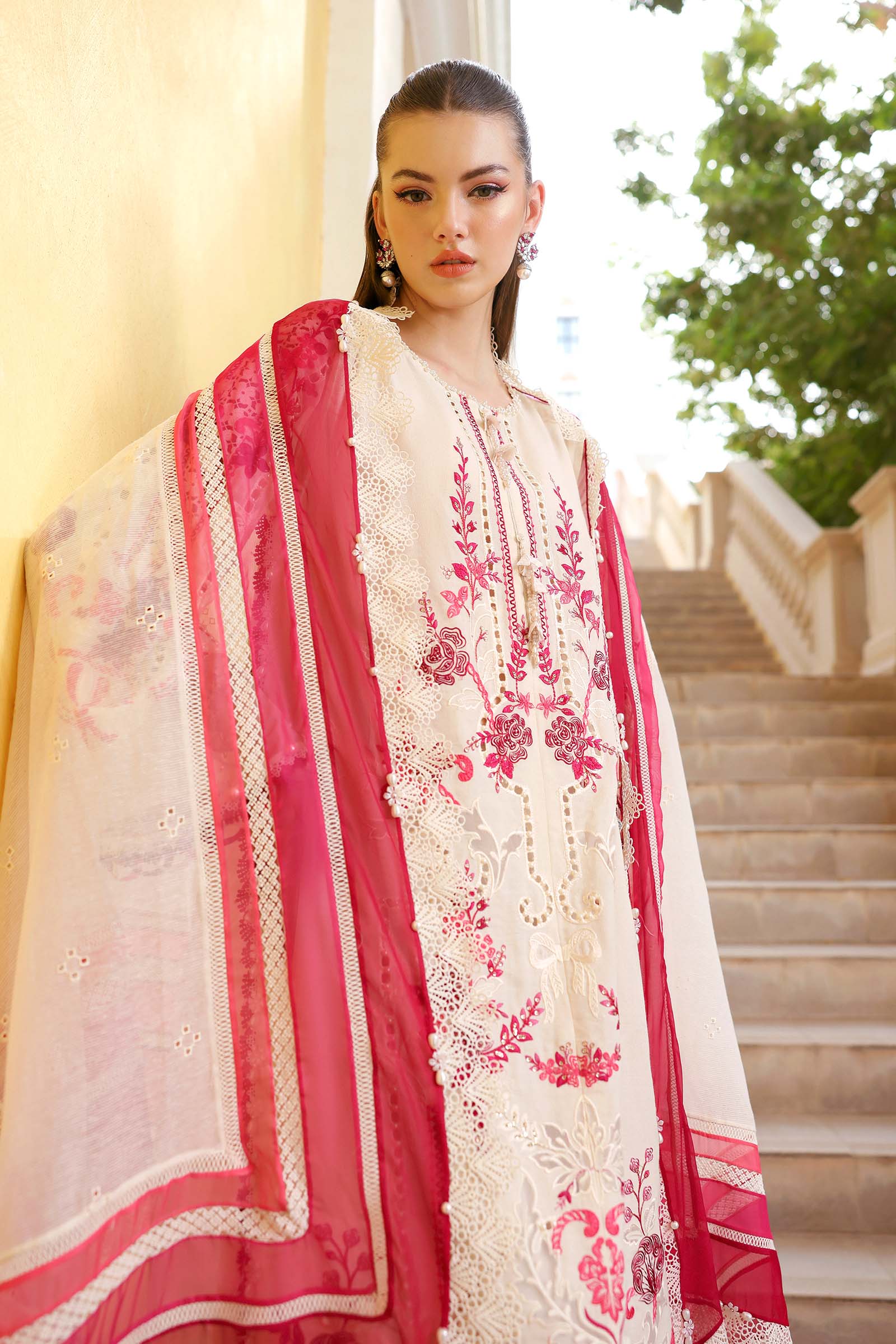 MARIA.B Eid Luxury Lawn – D2609A - Image 6