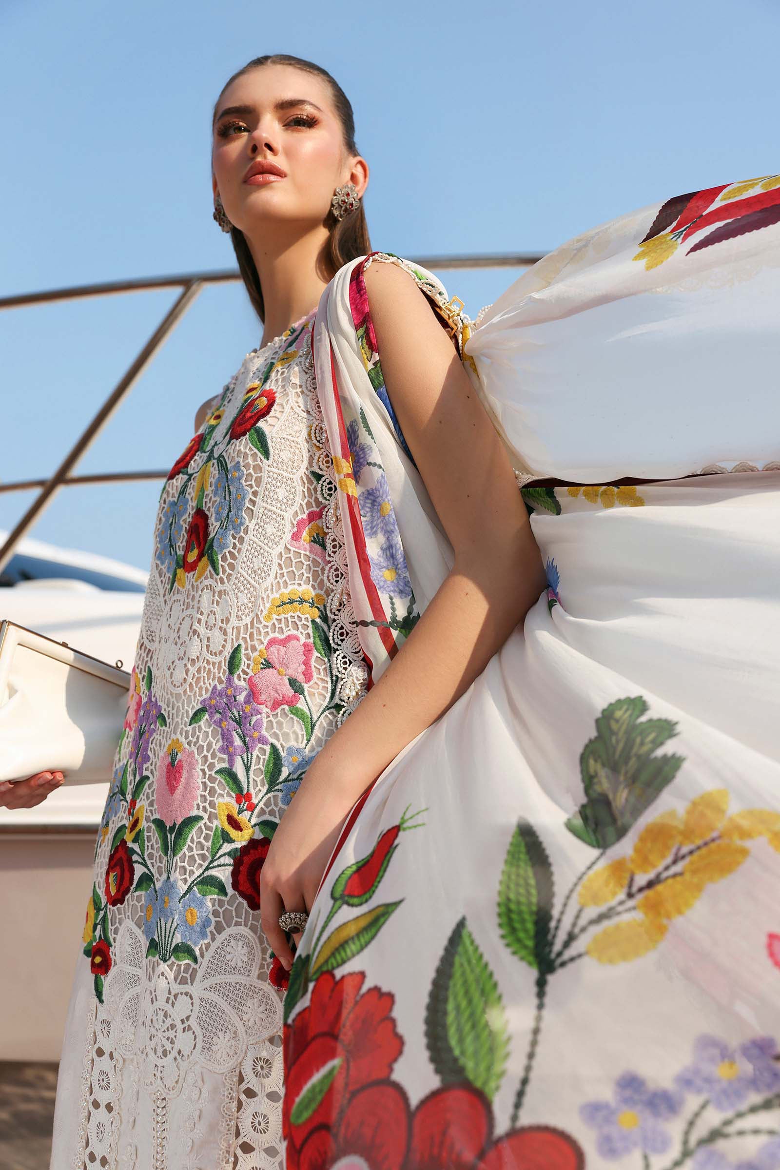MARIA.B Eid Luxury Lawn – D2610A - Image 5