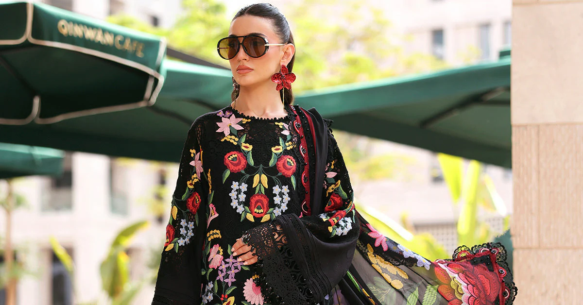 MARIA.B Eid Luxury Lawn – D2610B - Image 9