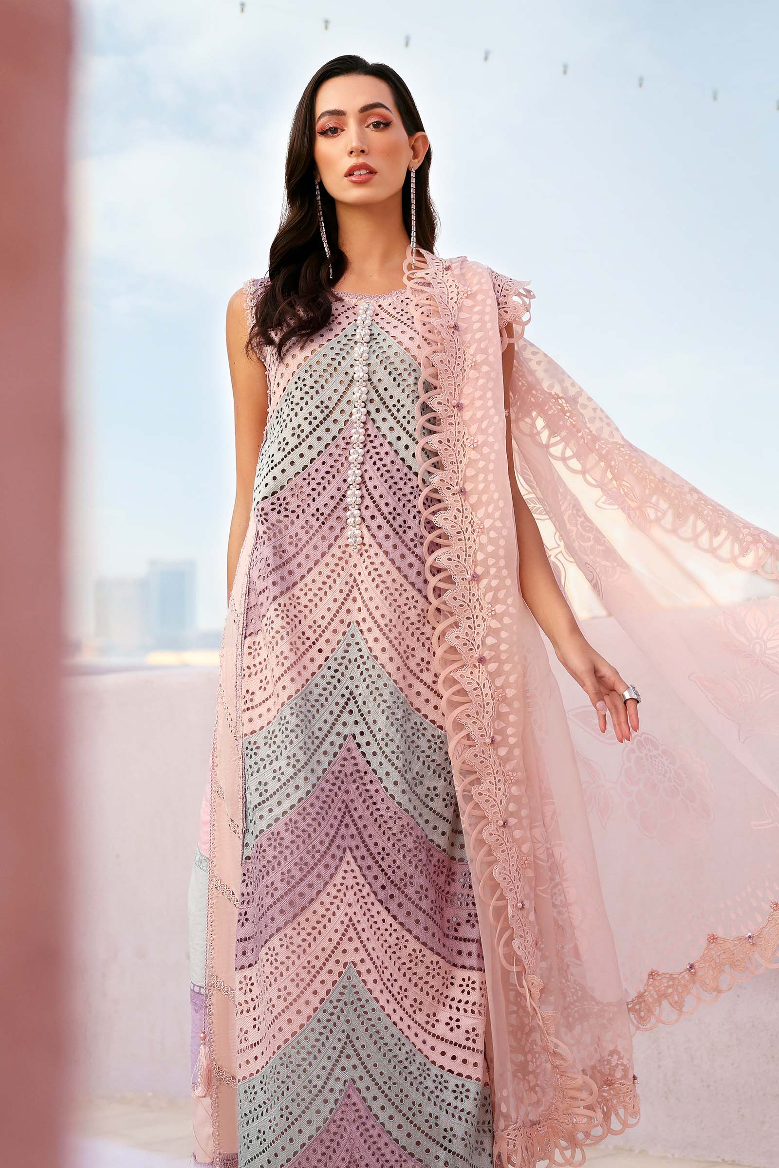 MARIA.B Eid Luxury Lawn – D2612B - Image 5