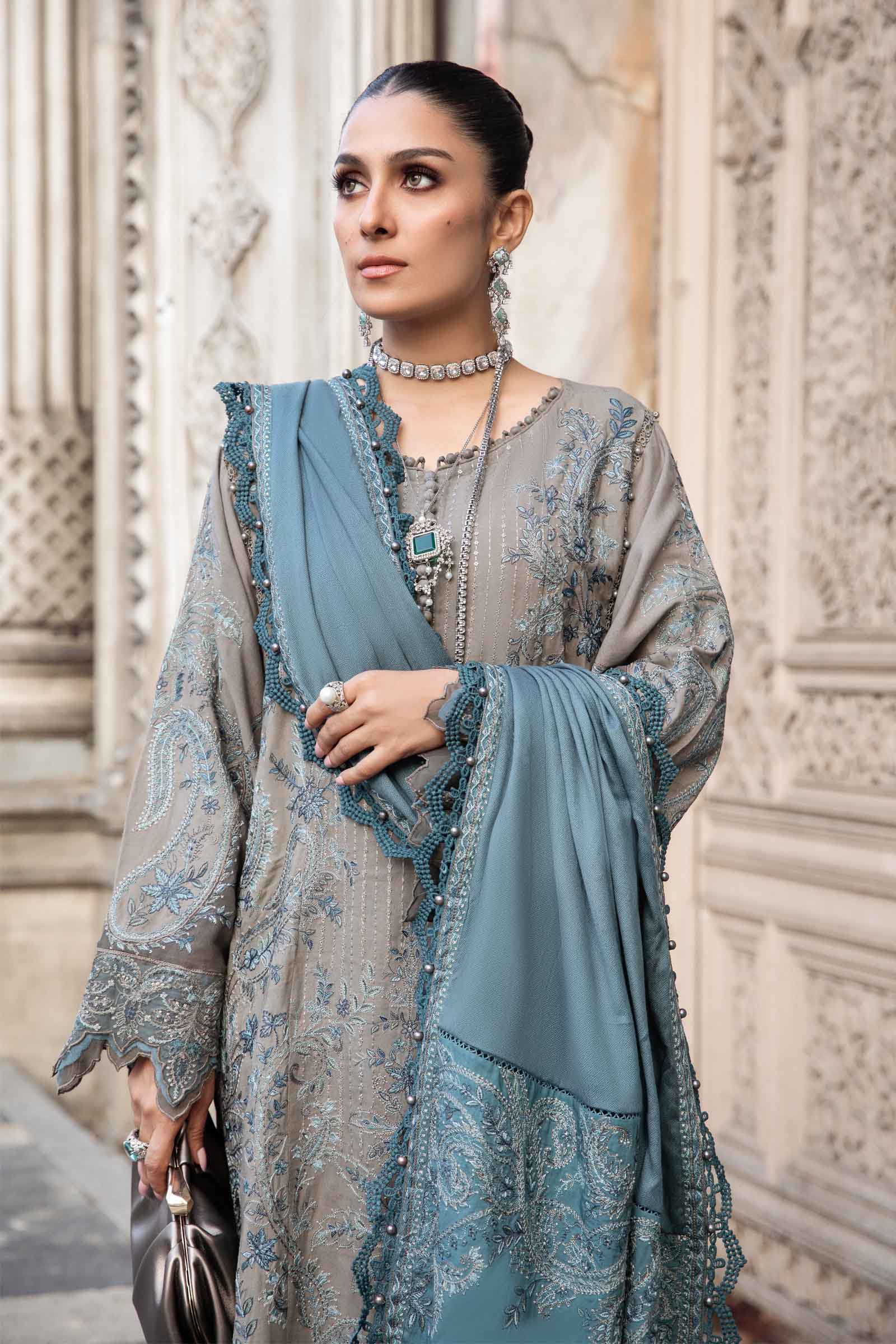 MARIA.B Linen Winter Collection – Grey DL-1104 - Image 2