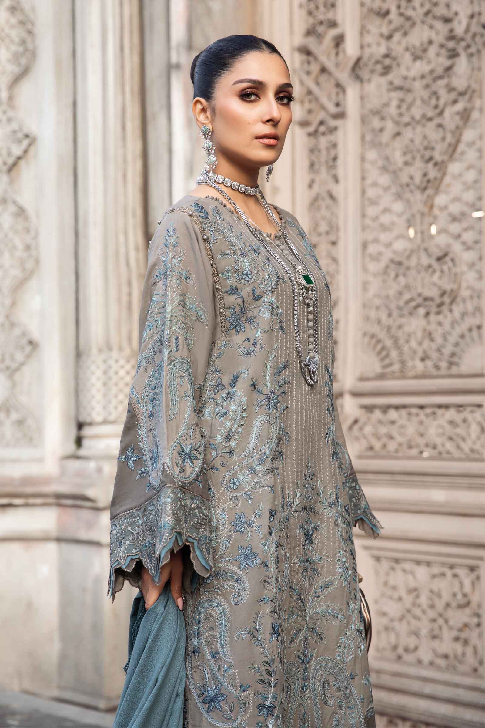 MARIA.B Linen Winter Collection – Grey DL-1104 - Image 4